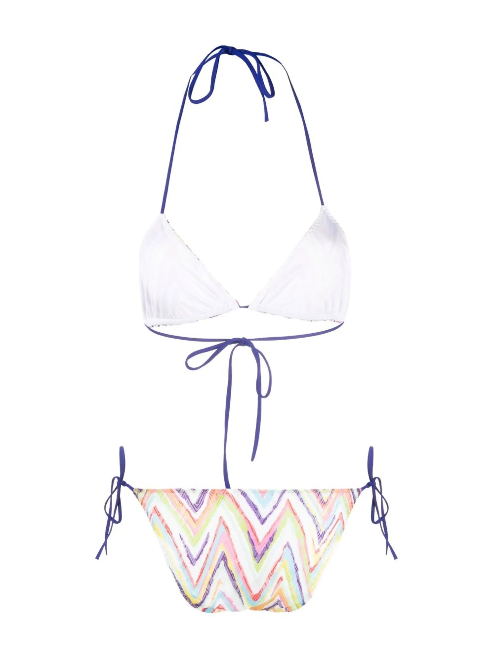 zigzag-knit bikini