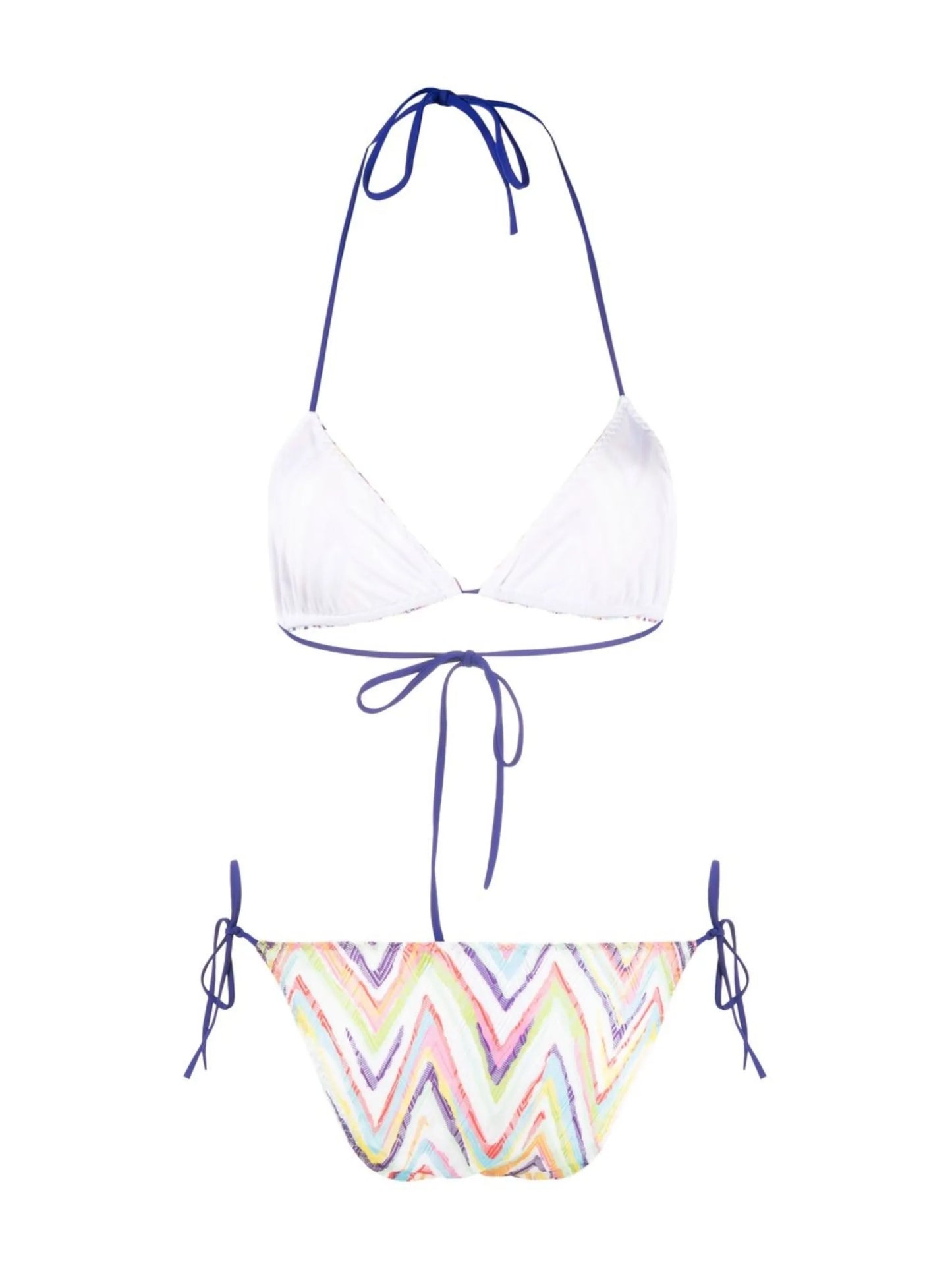 zigzag-knit bikini