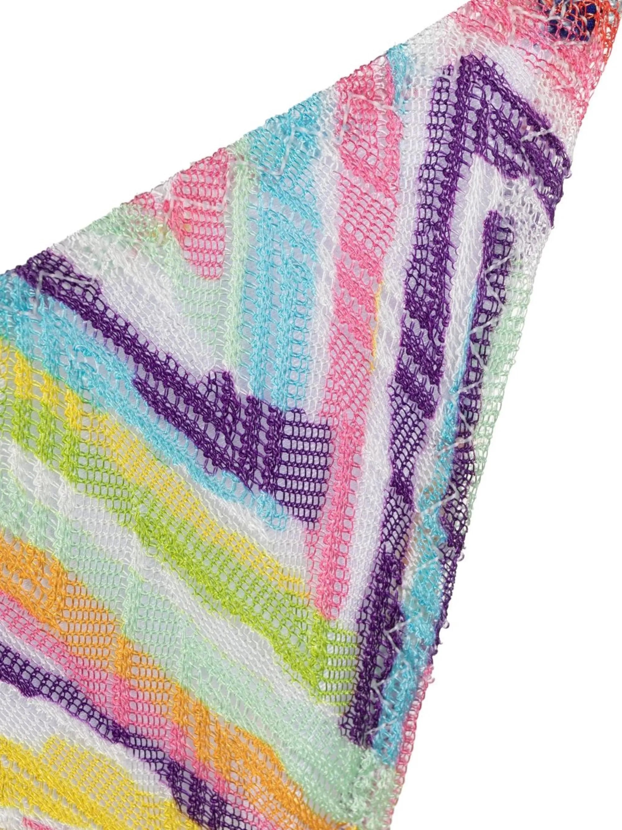 zigzag-knit bikini