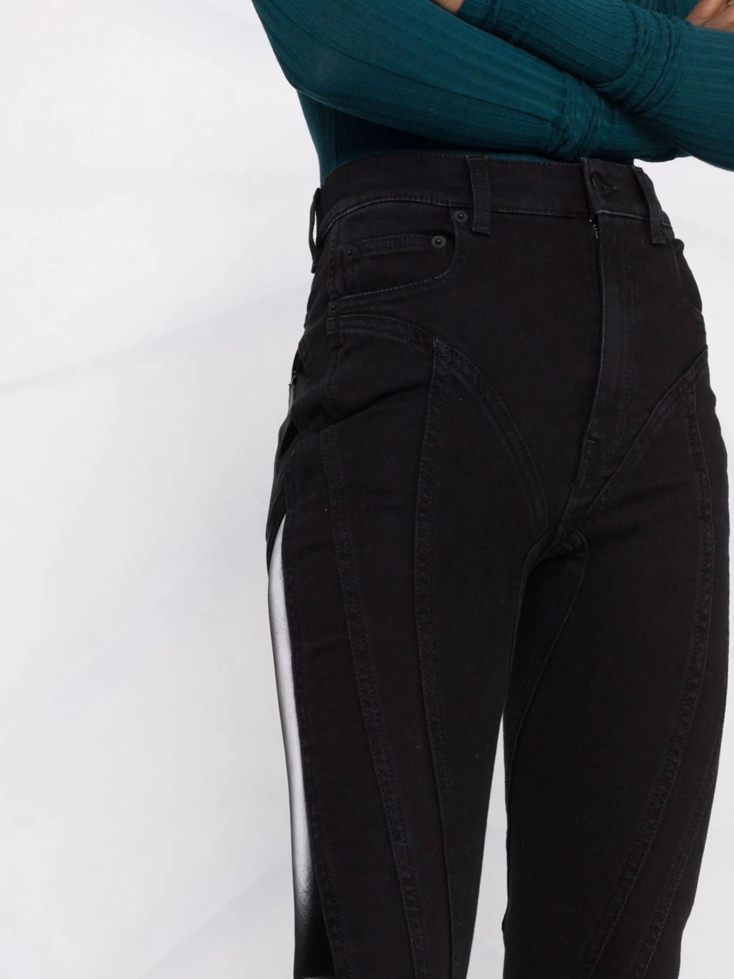 slim-fit biker jeans