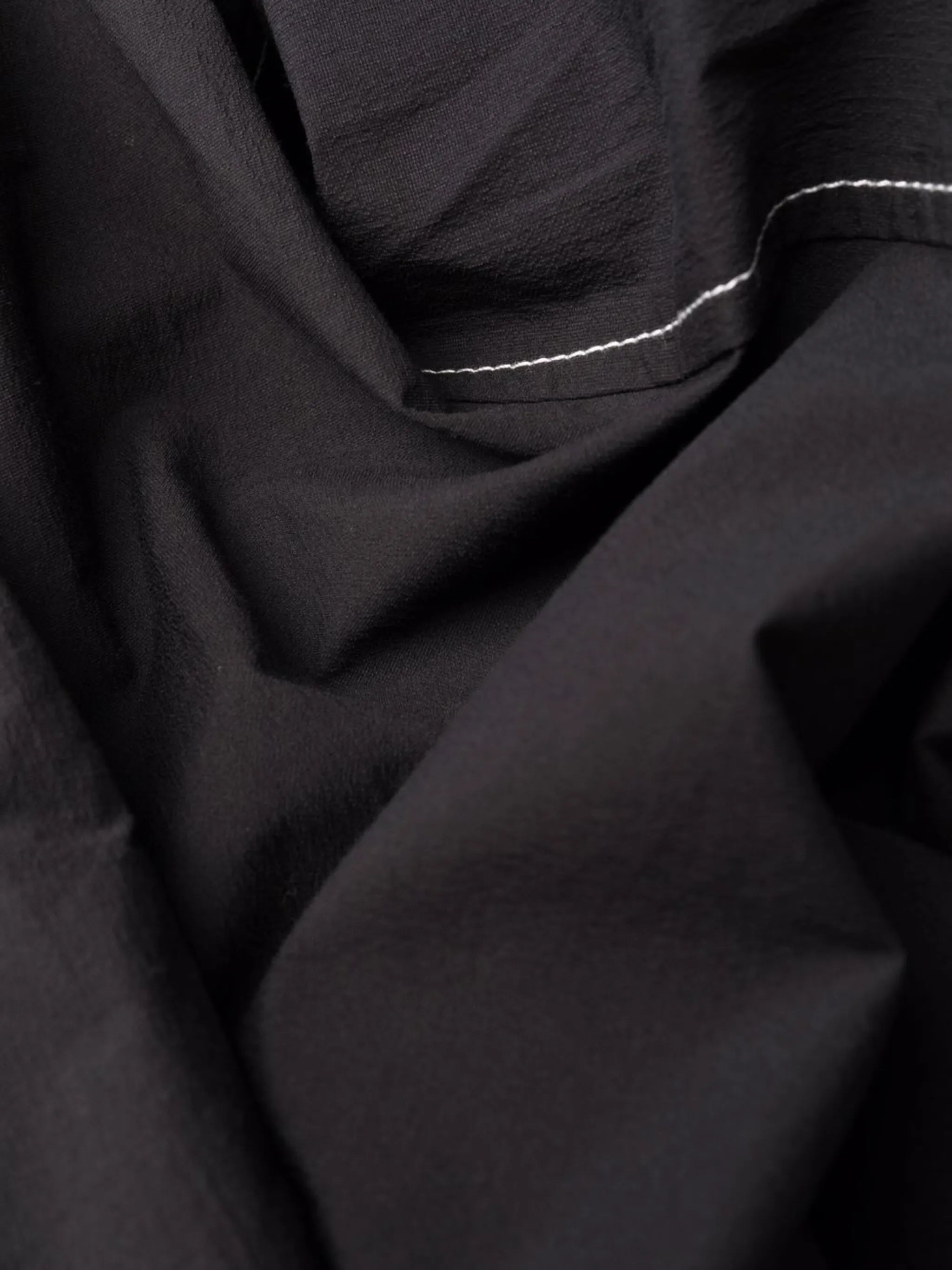 contrast-stitching straight trousers