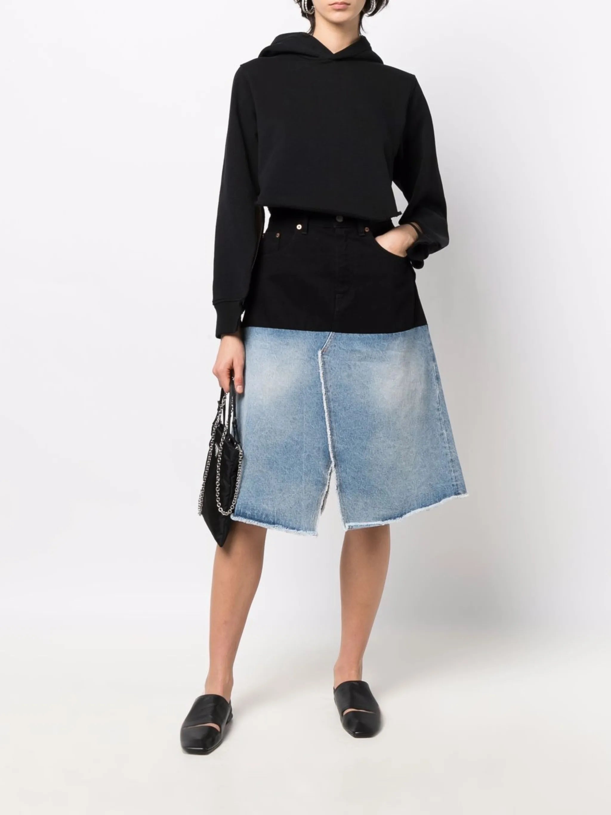 cut-out sleeve hoodie