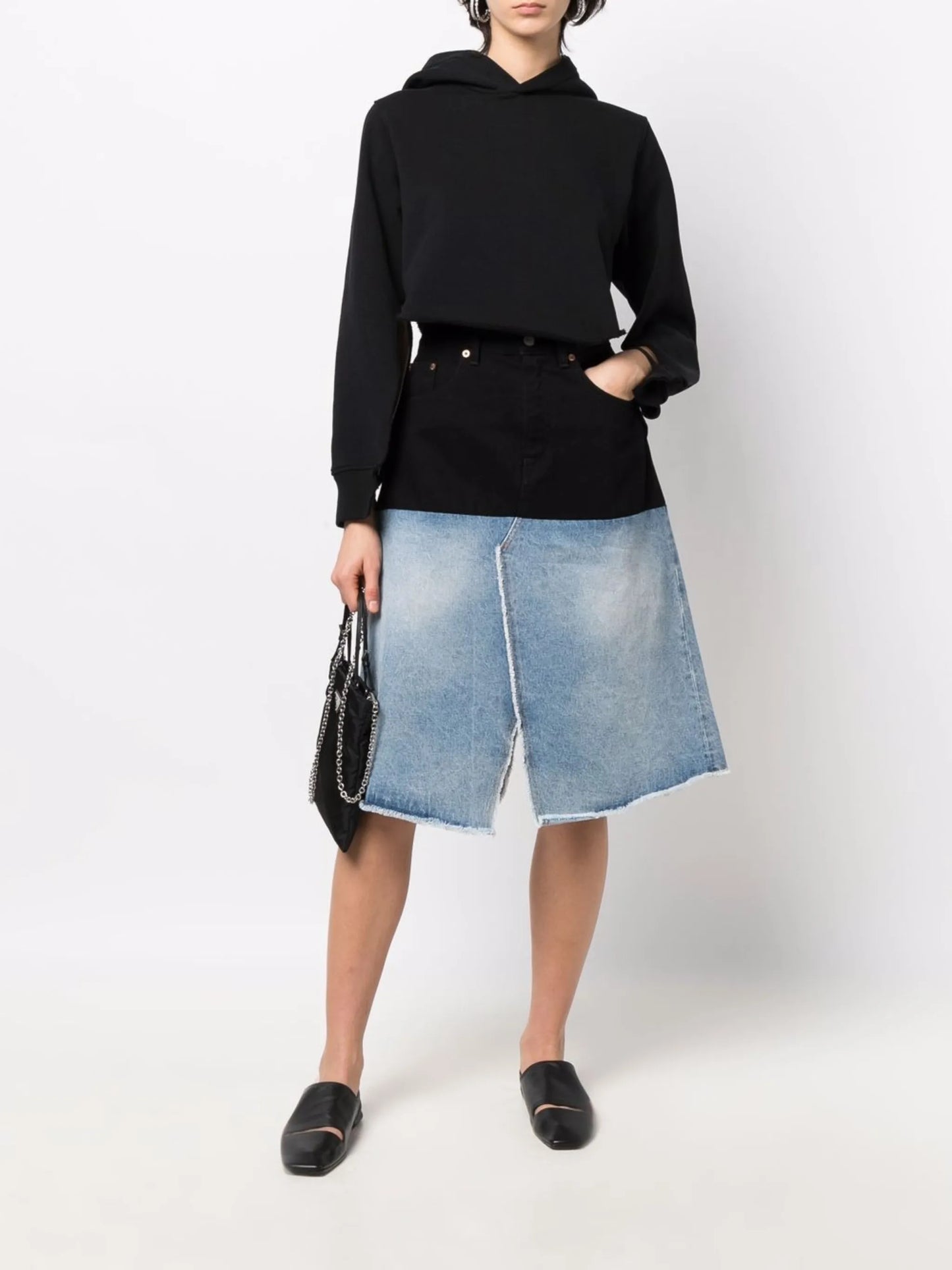 cut-out sleeve hoodie
