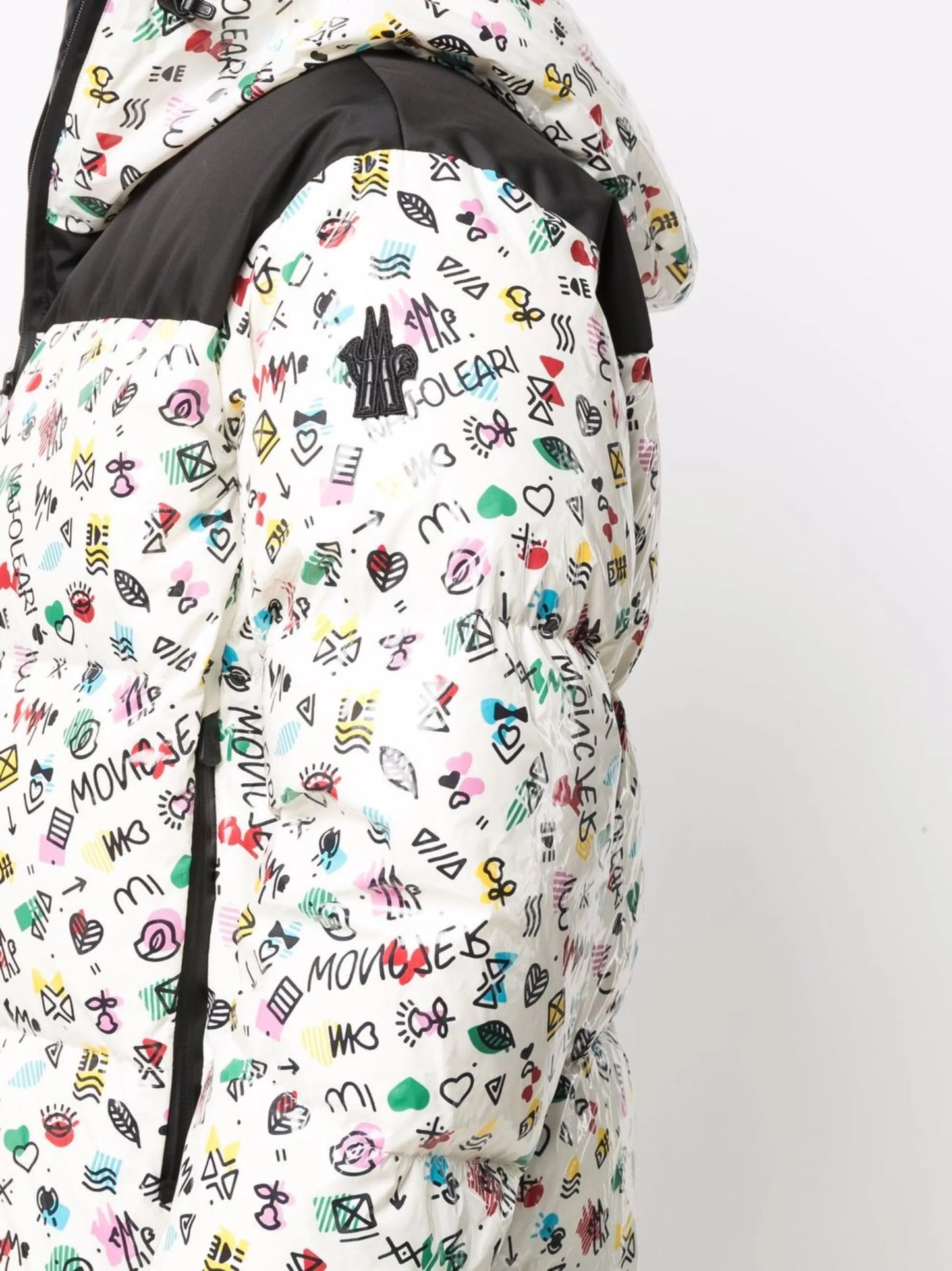logo-print feather-down padded jacket