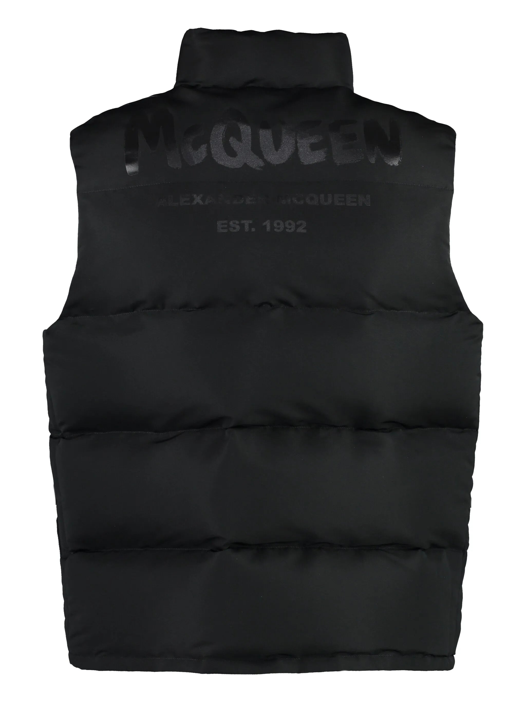 graffiti-print padded gilet