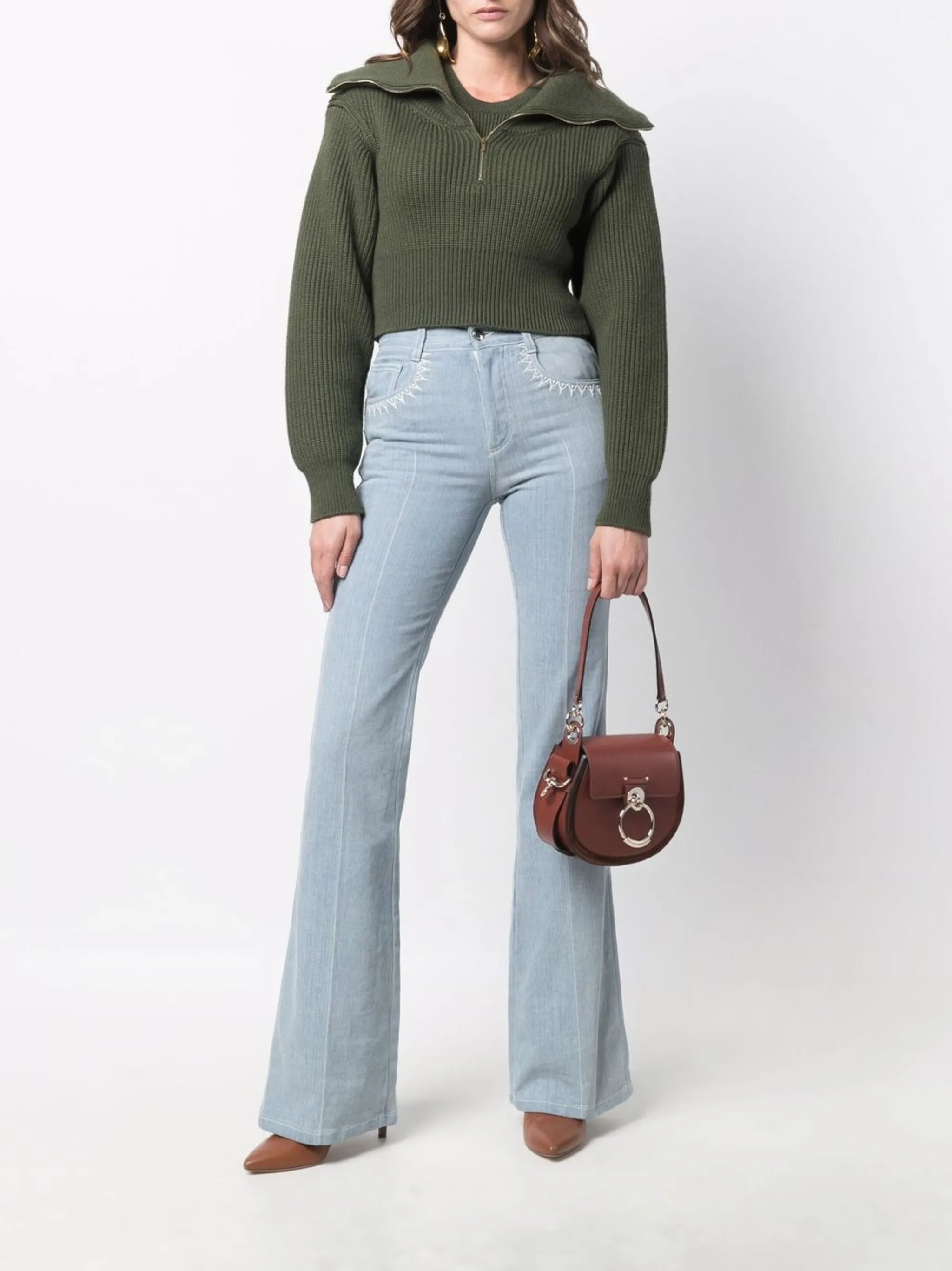 Tess ring-embellished shoulder bag