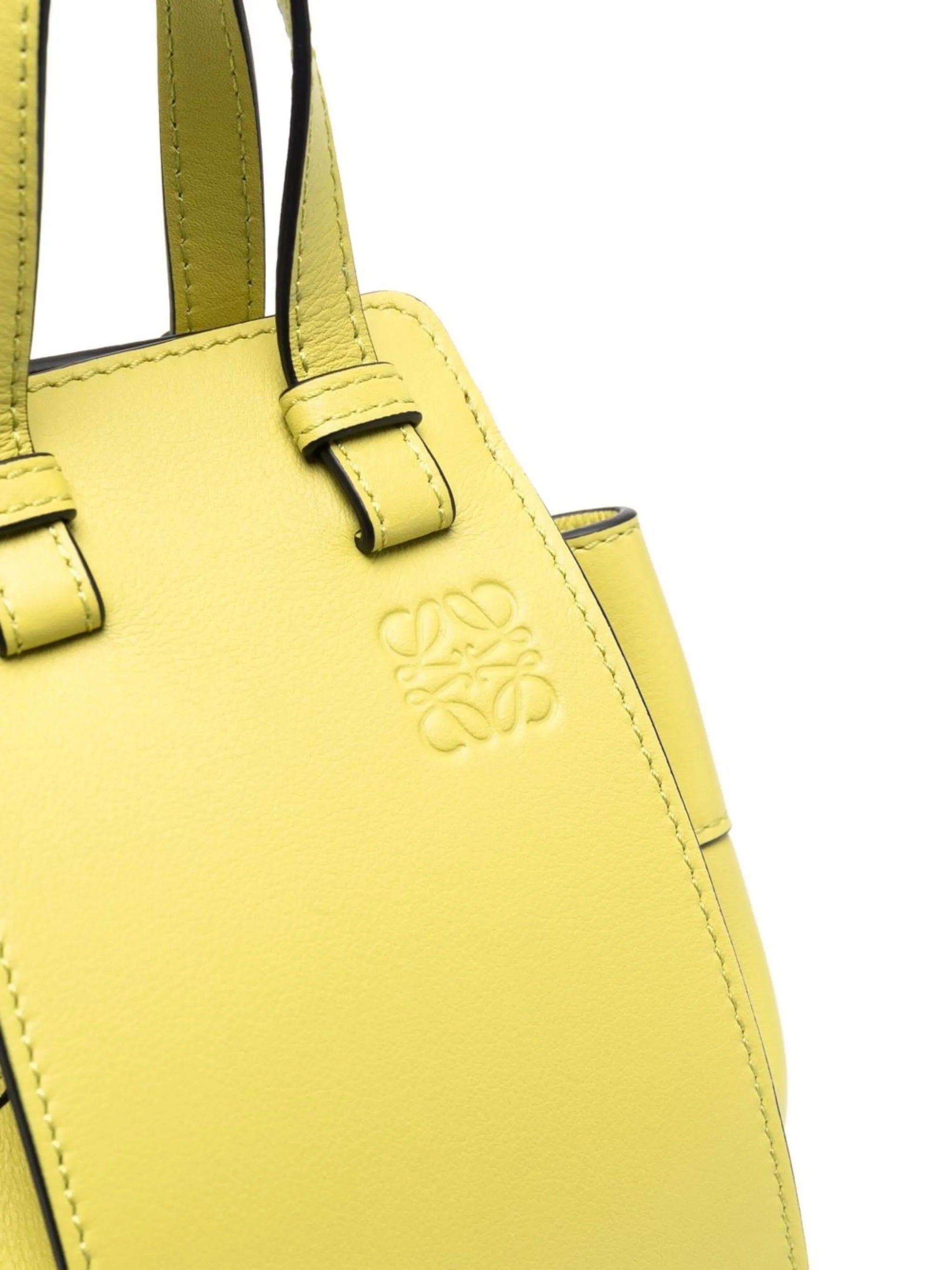 mini Hammock Anagram-embossed bucket bag