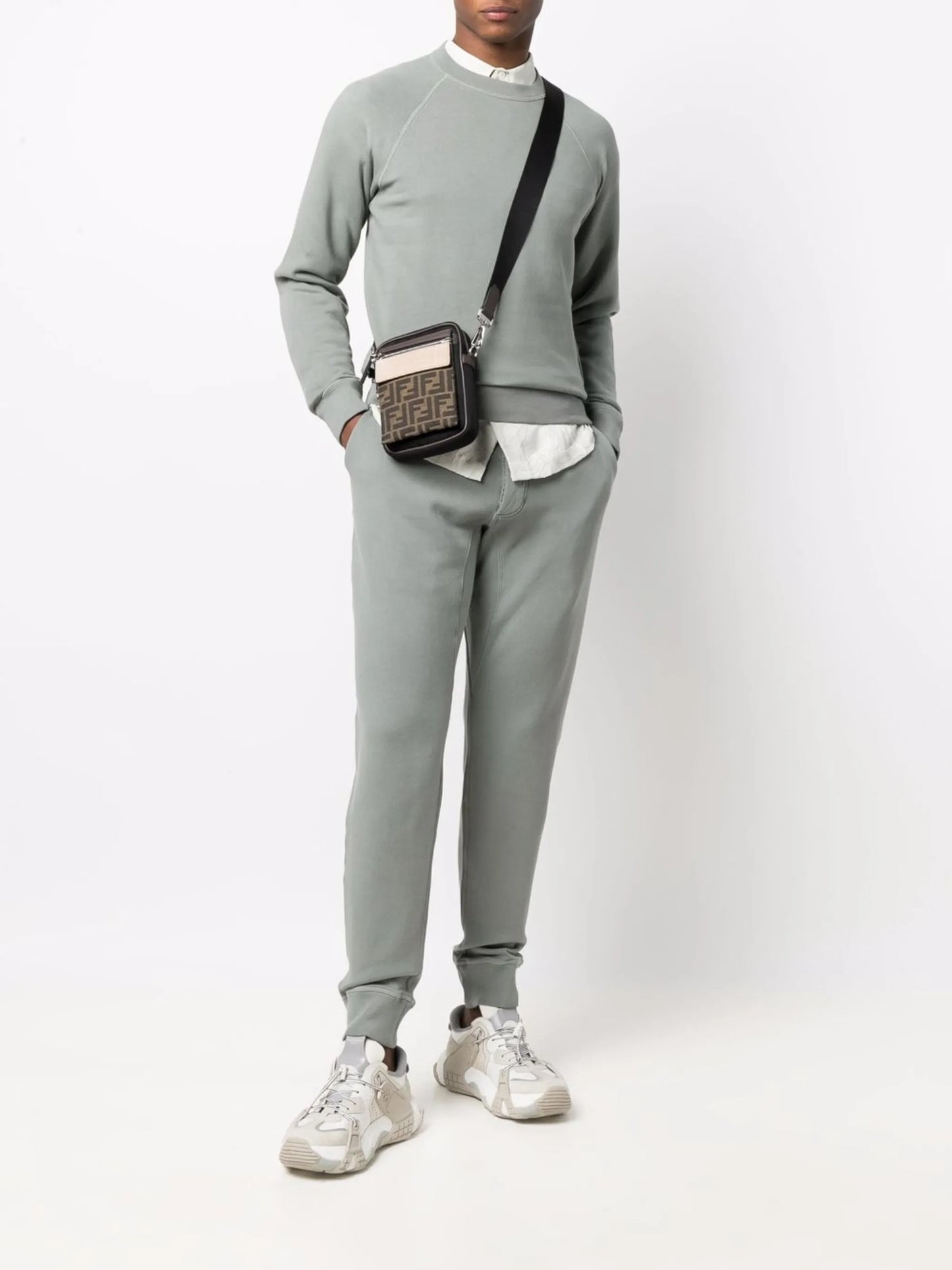 round-neck cotton sweatshirt