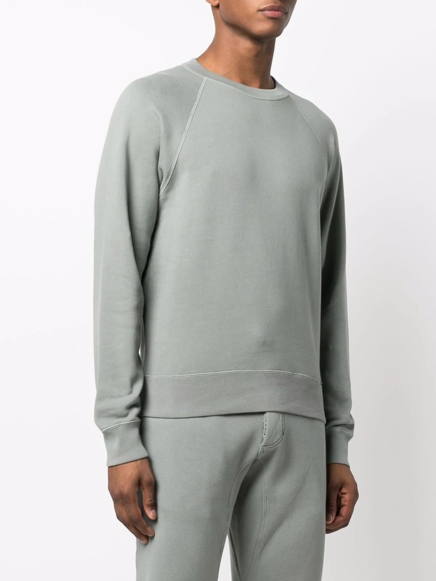 round-neck cotton sweatshirt