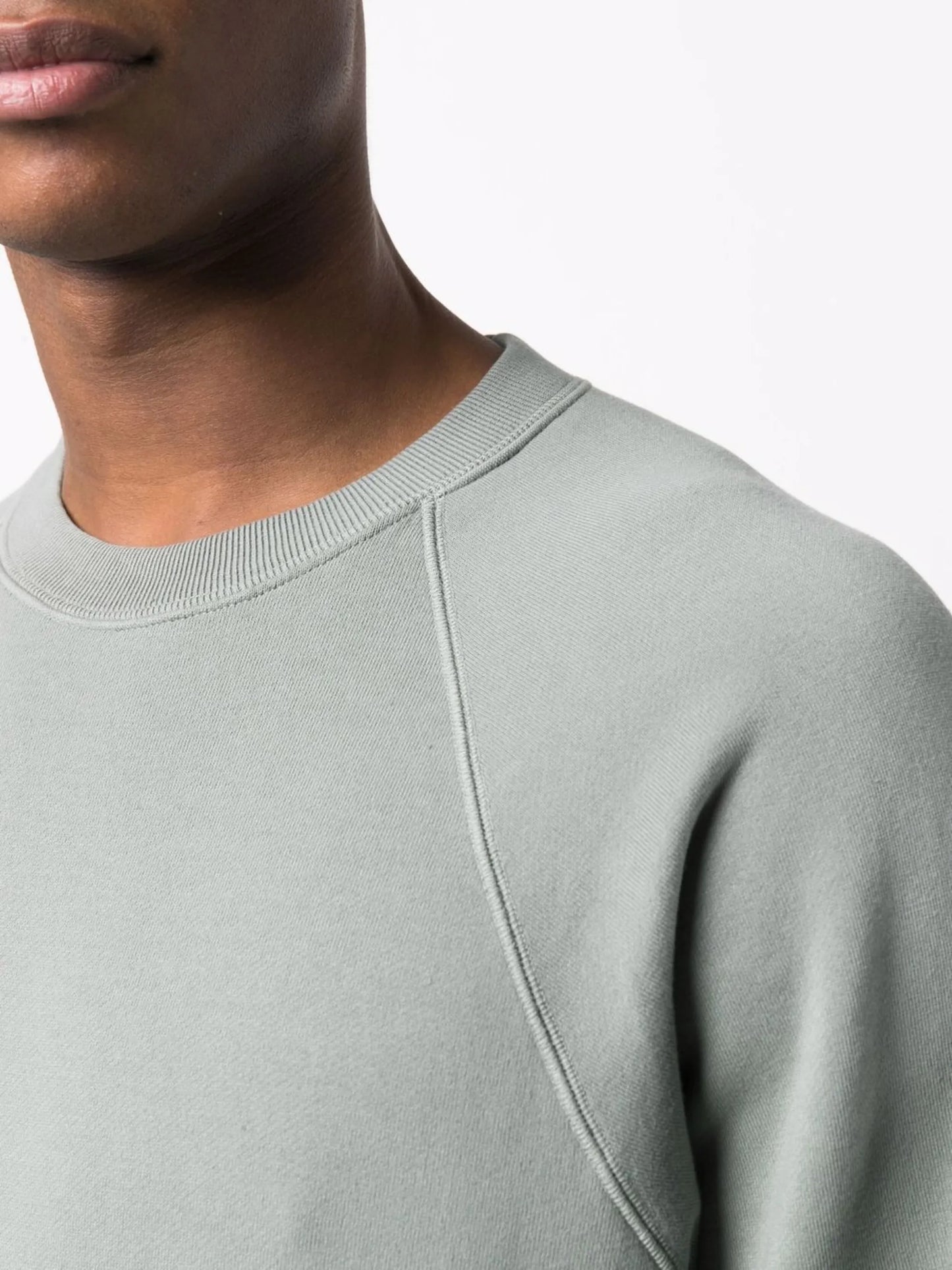 round-neck cotton sweatshirt