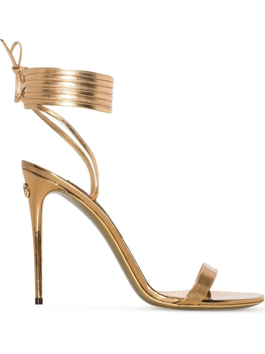 Keira 105mm metallic-effect sandals