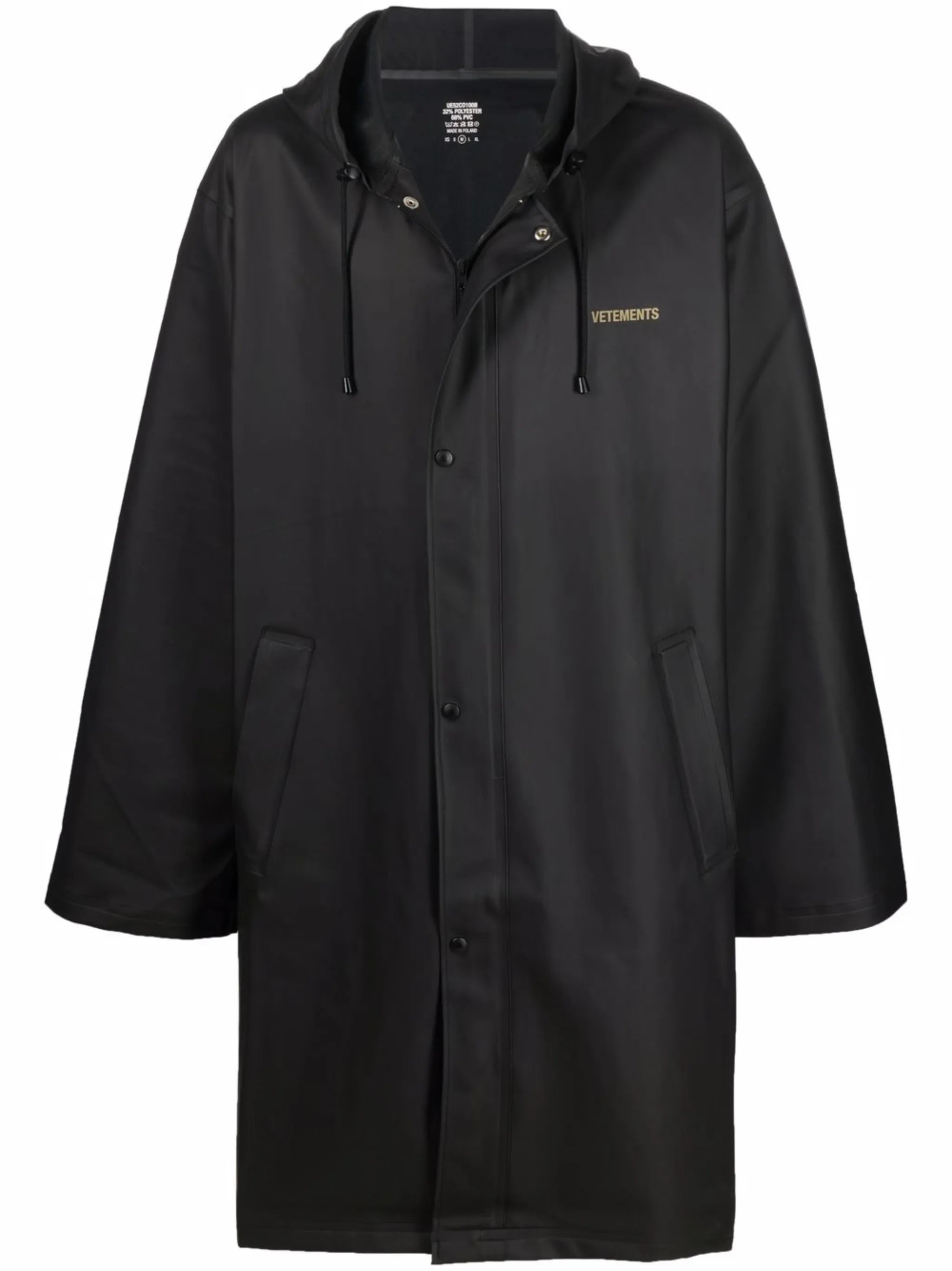 logo-print raincoat
