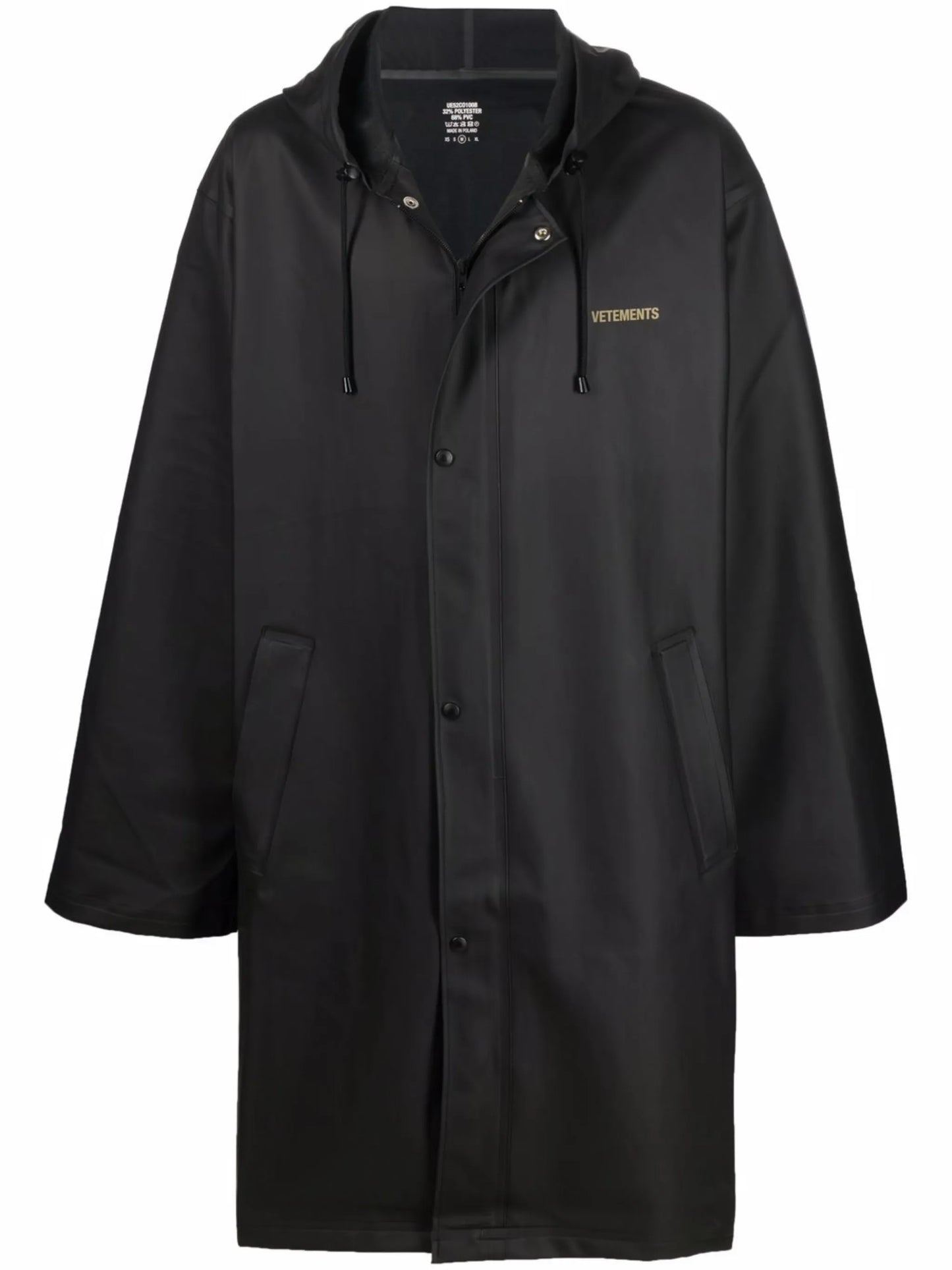 logo-print raincoat