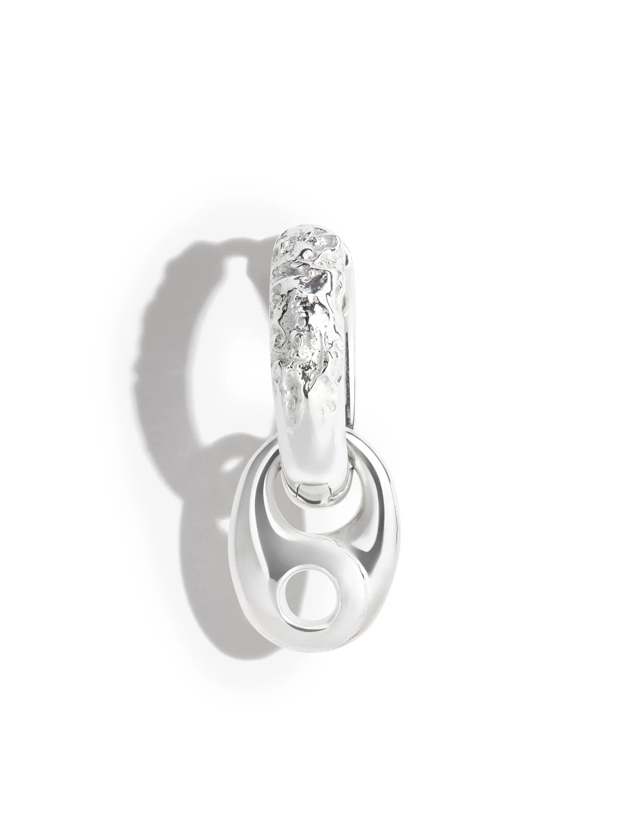 Sienna huggie hoop charm earring