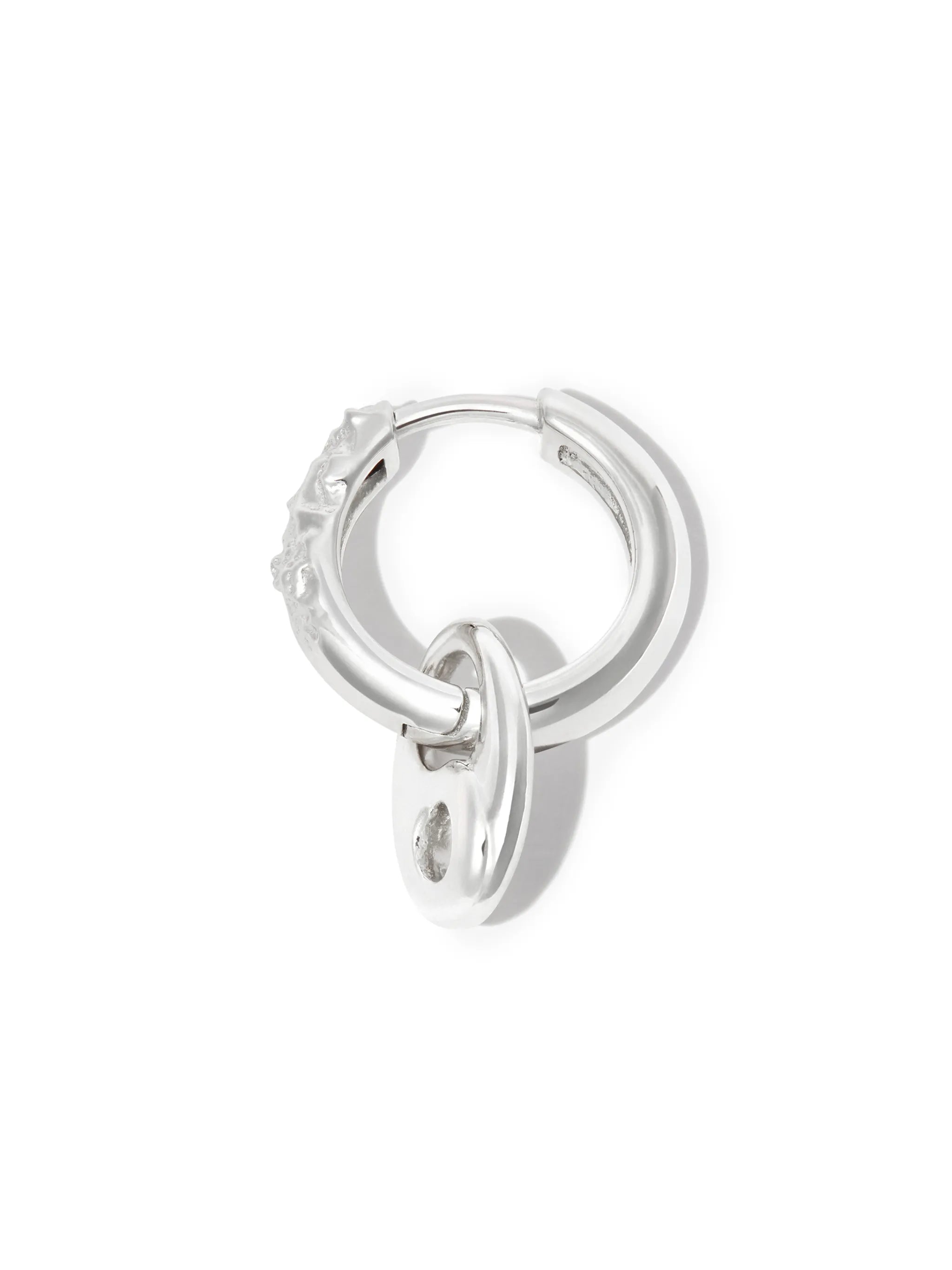Sienna huggie hoop charm earring