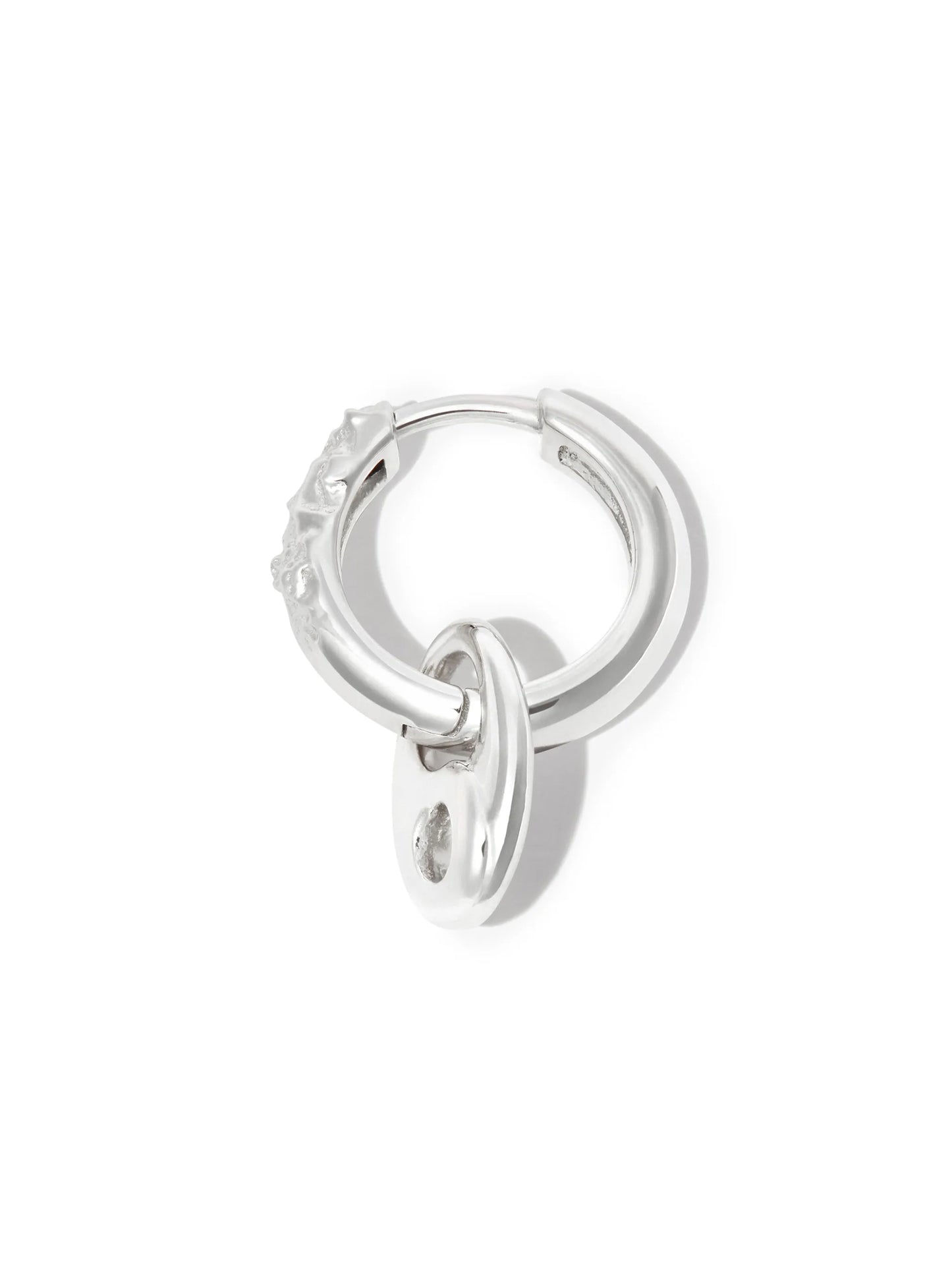 Sienna huggie hoop charm earring