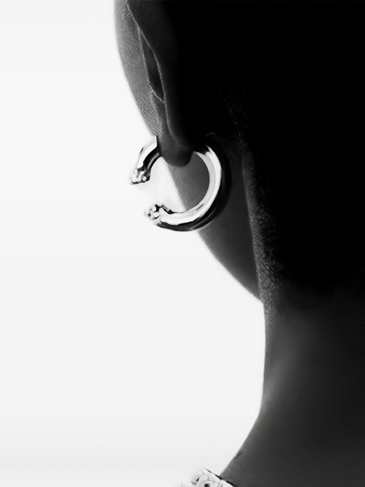 half hoop huggie earring