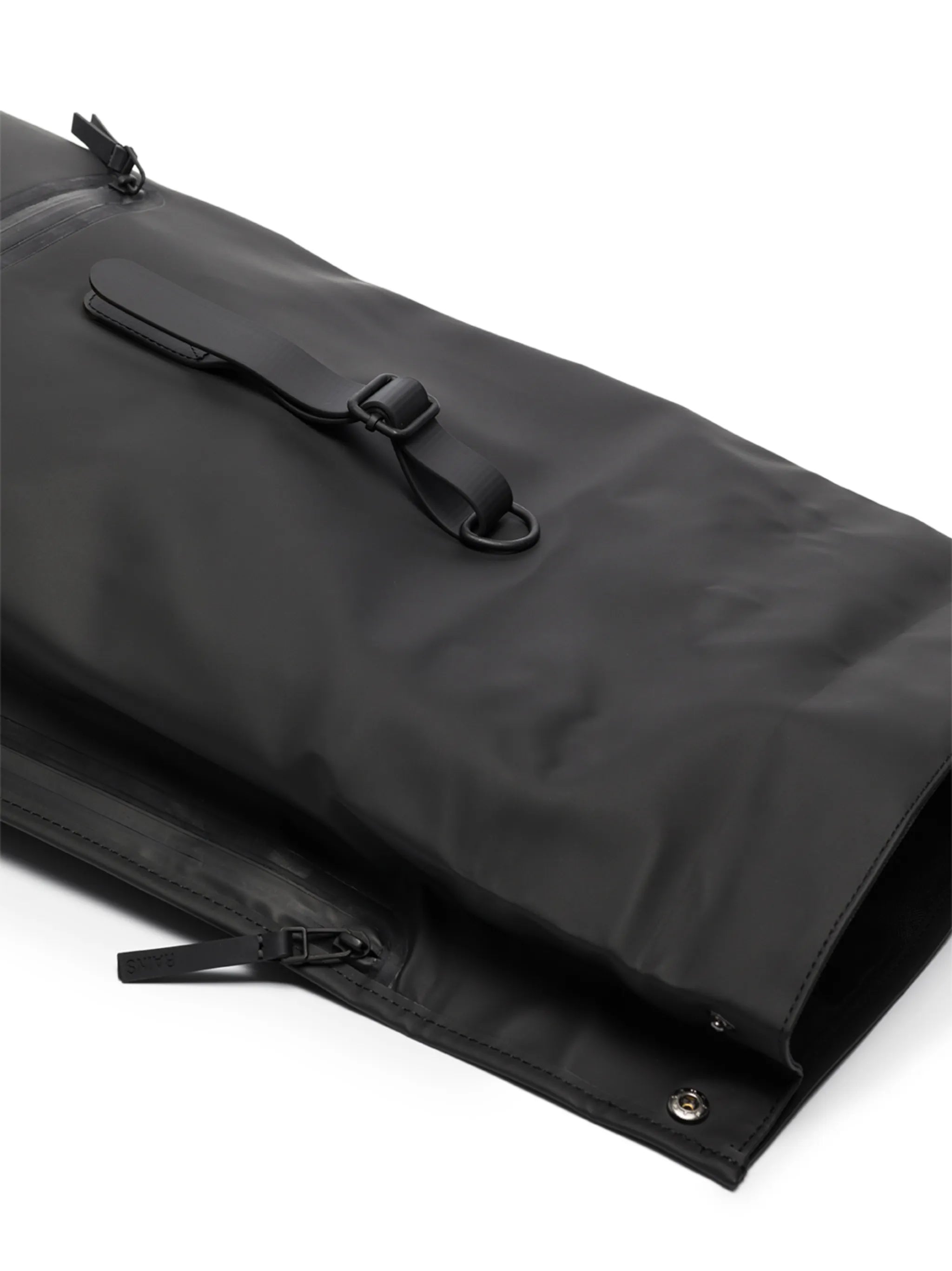 logo-embossed foldover backpack