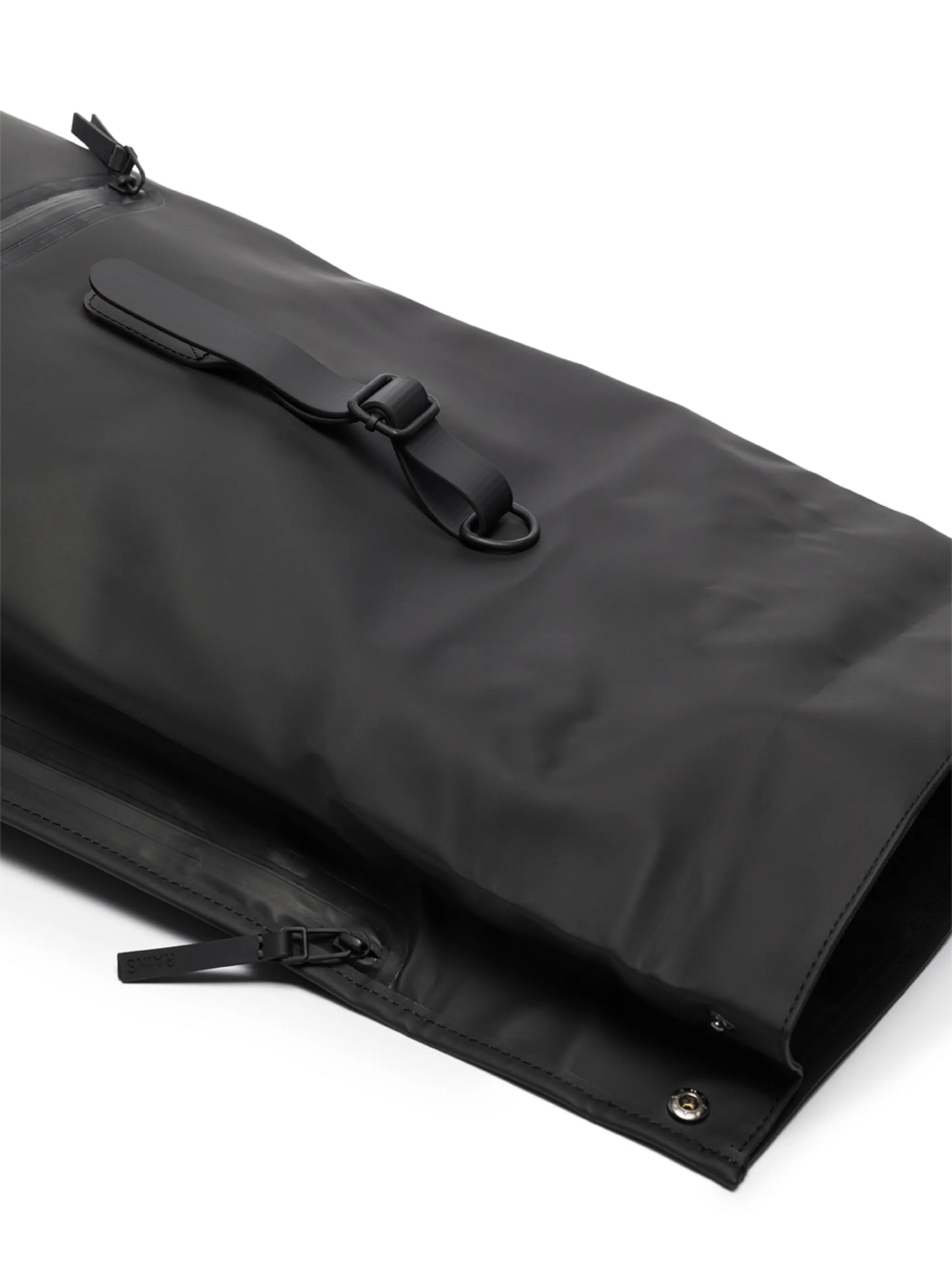 logo-embossed foldover backpack