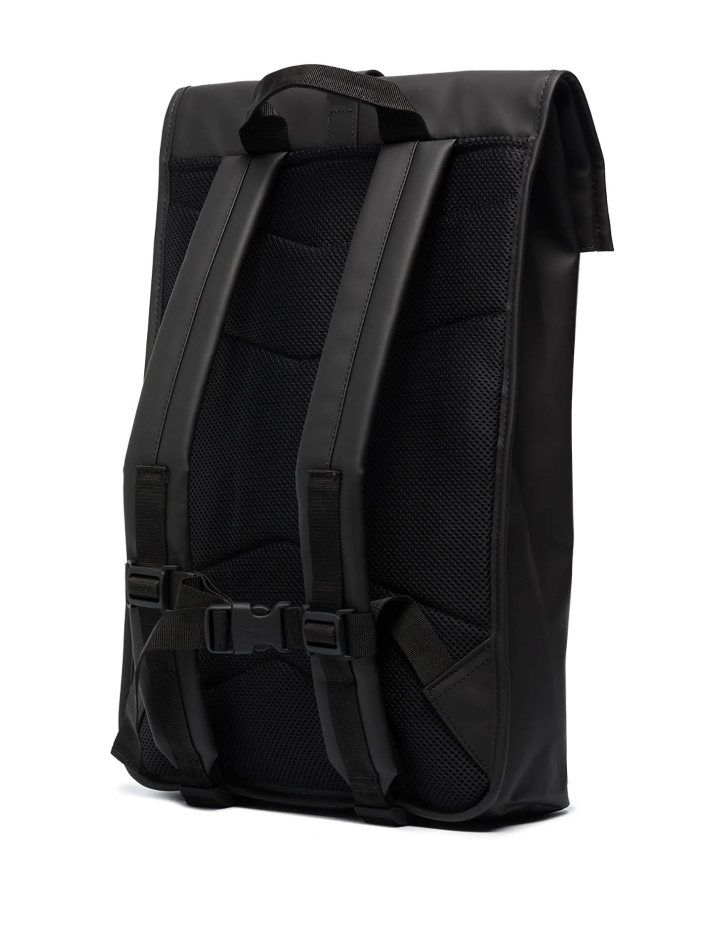 logo-embossed foldover backpack