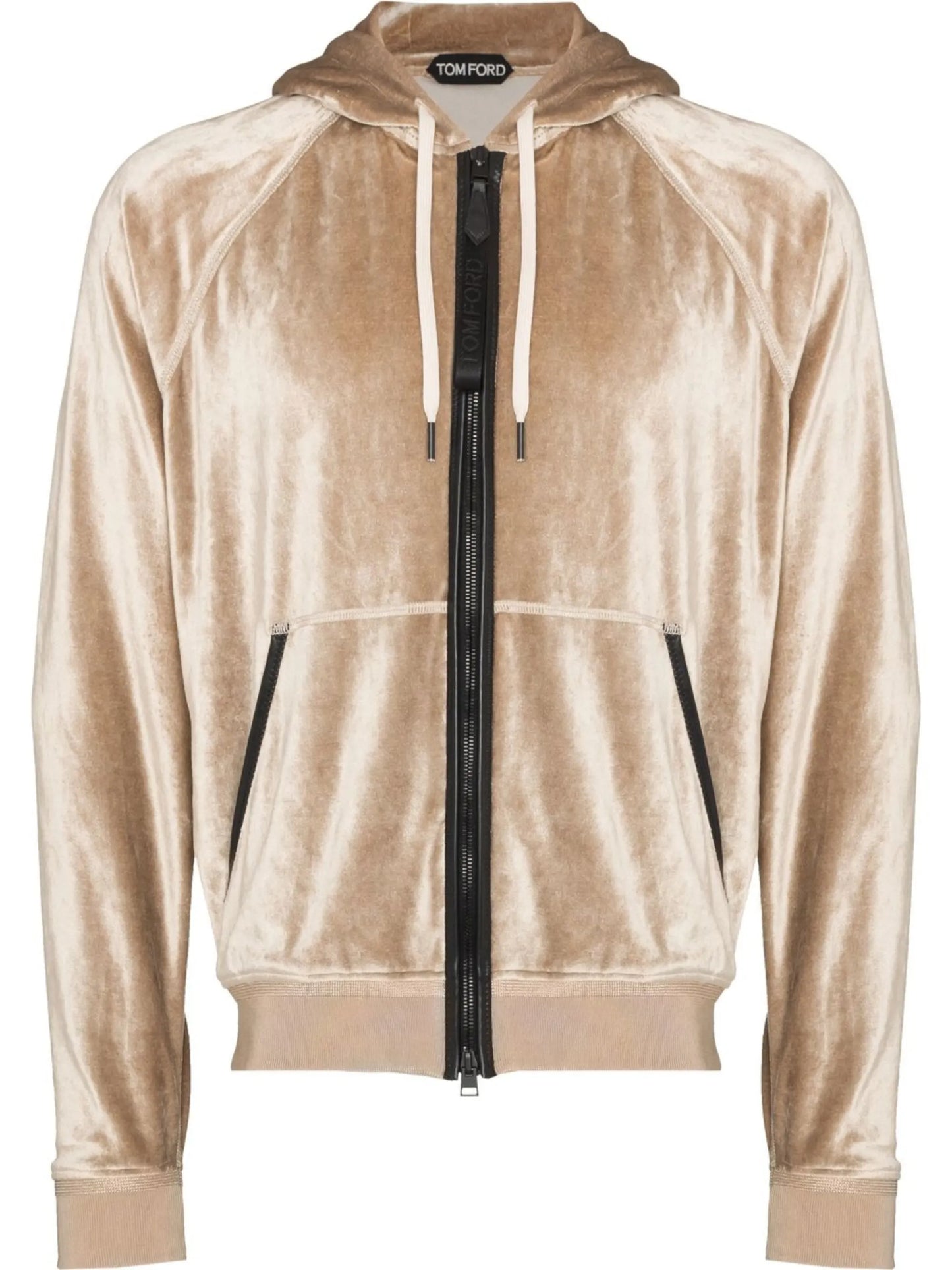 velour zipped hoodie
