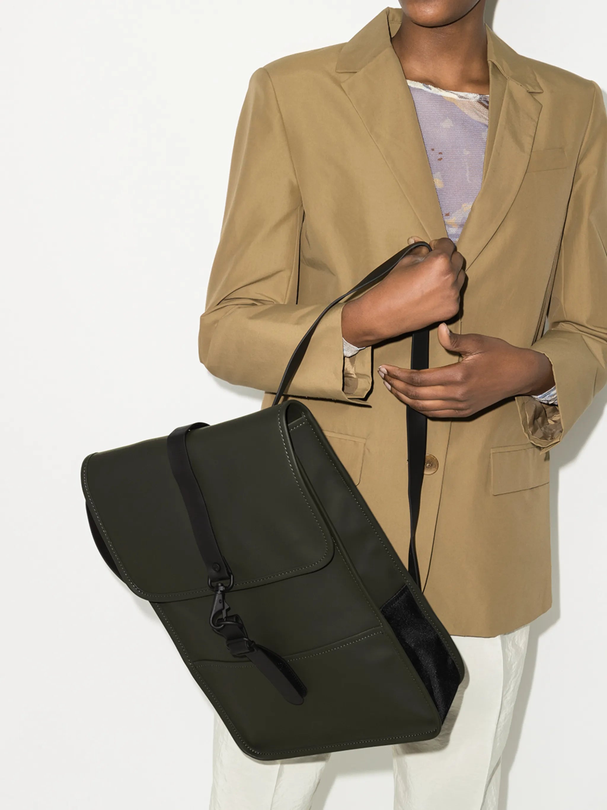 faux-leather mini backpack