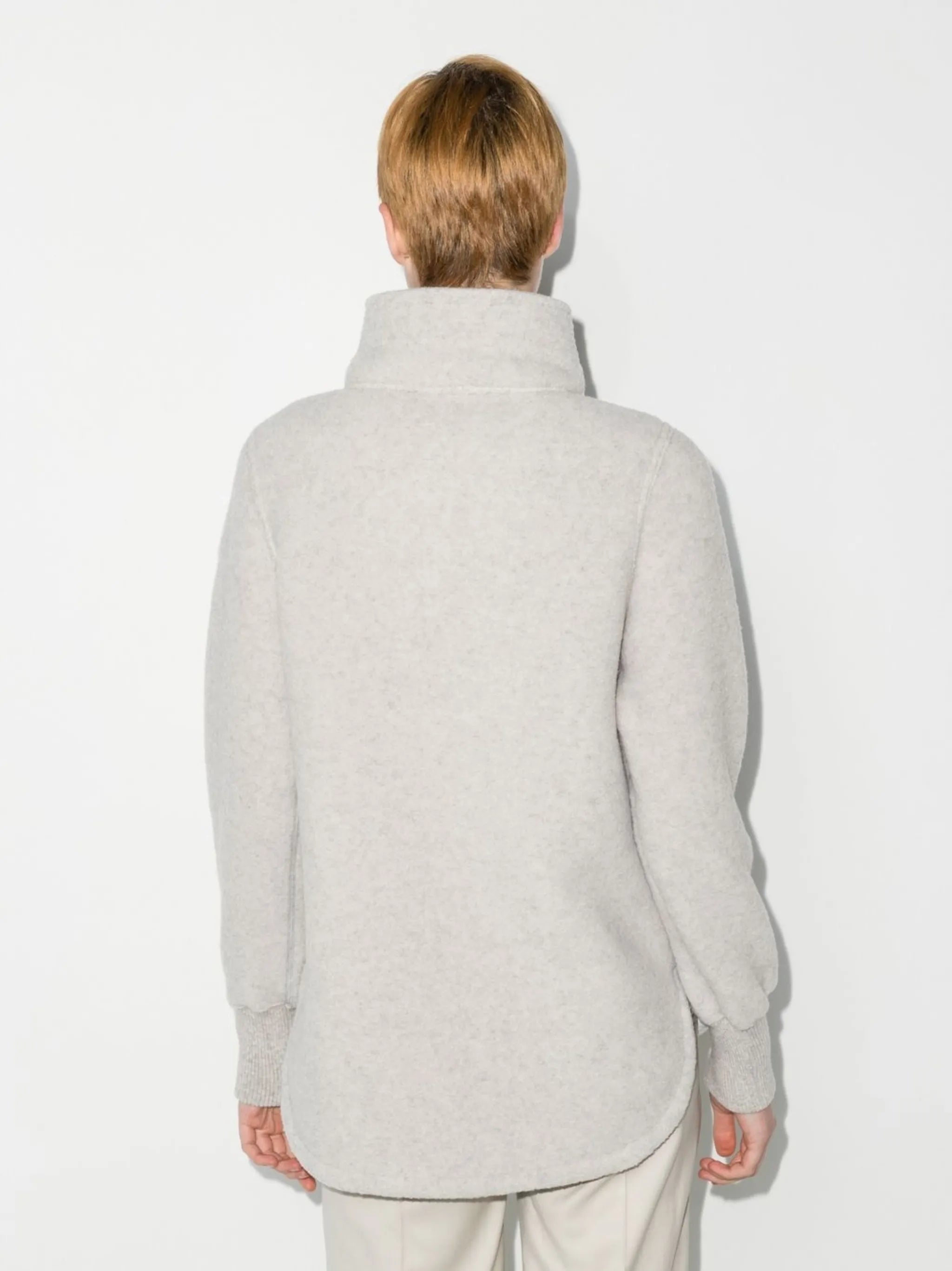 half-zip fleece sweater