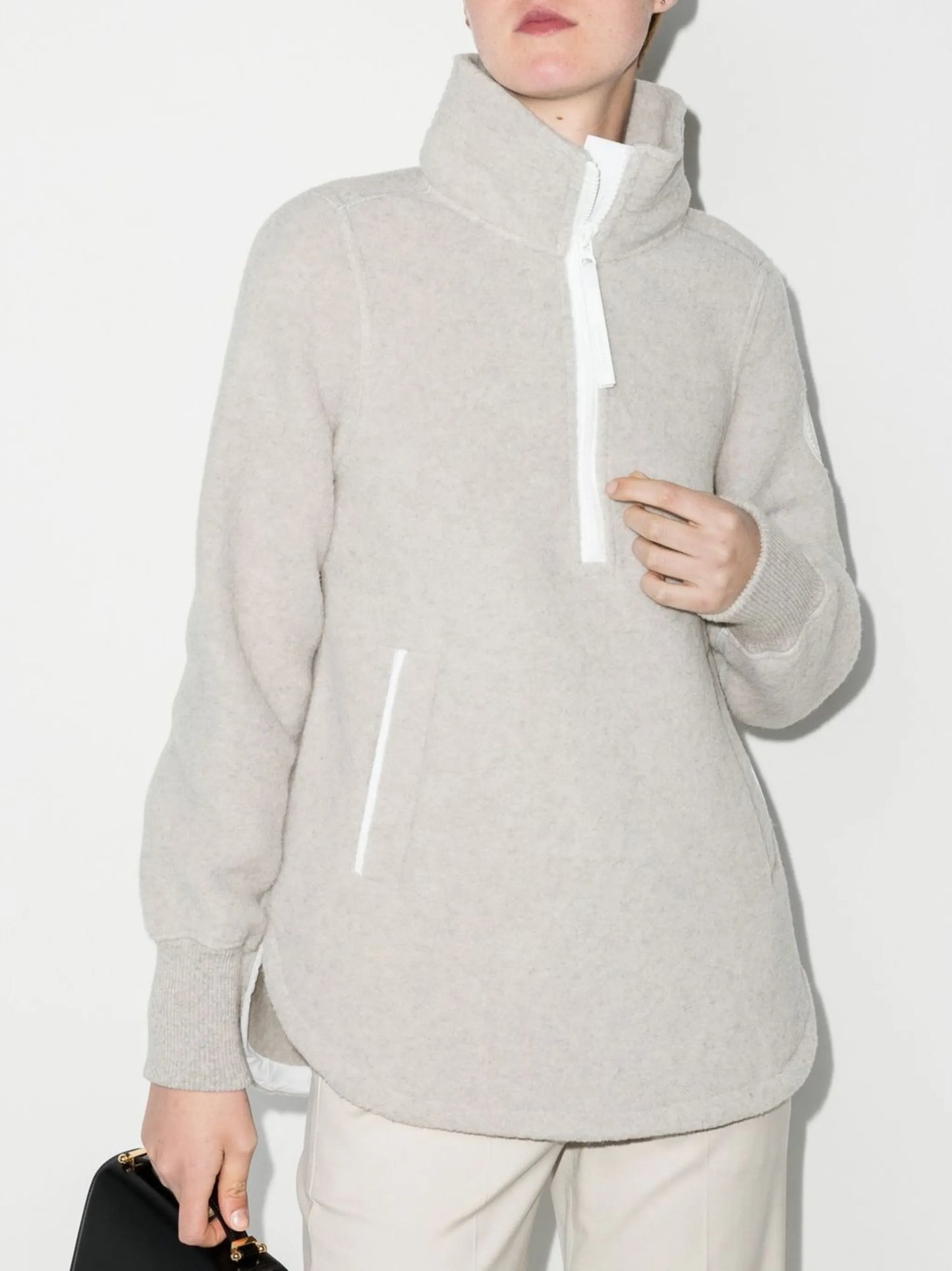 half-zip fleece sweater