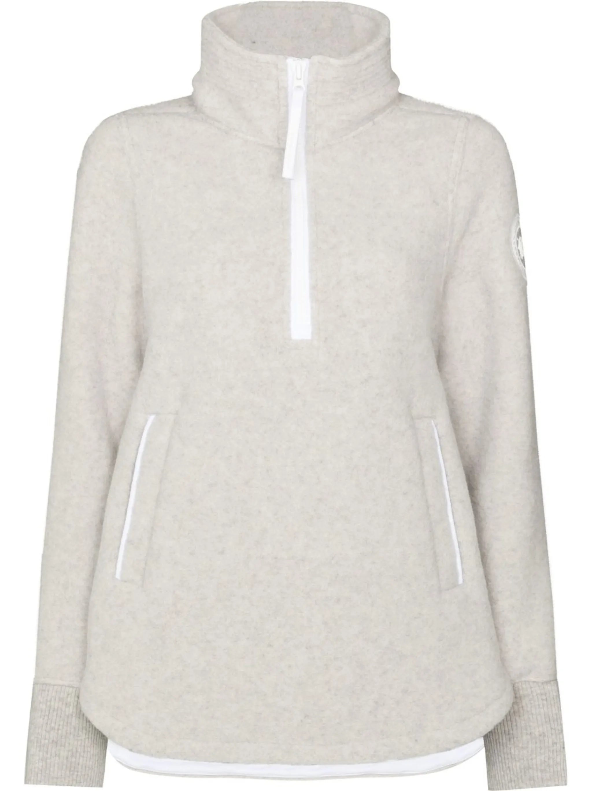 half-zip fleece sweater