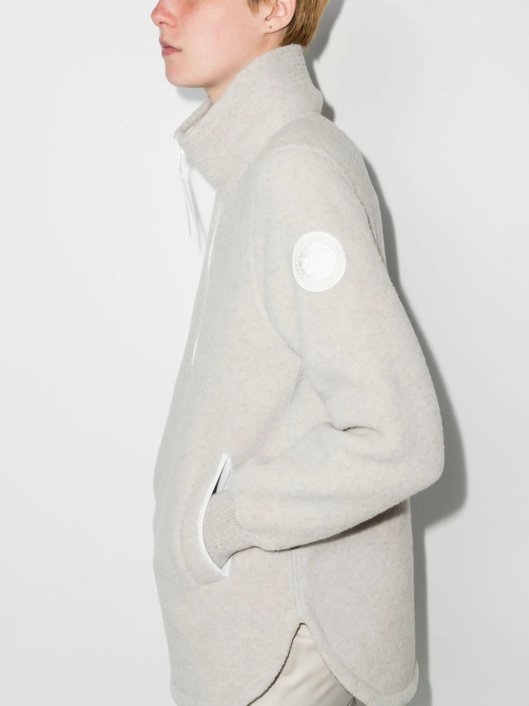 half-zip fleece sweater