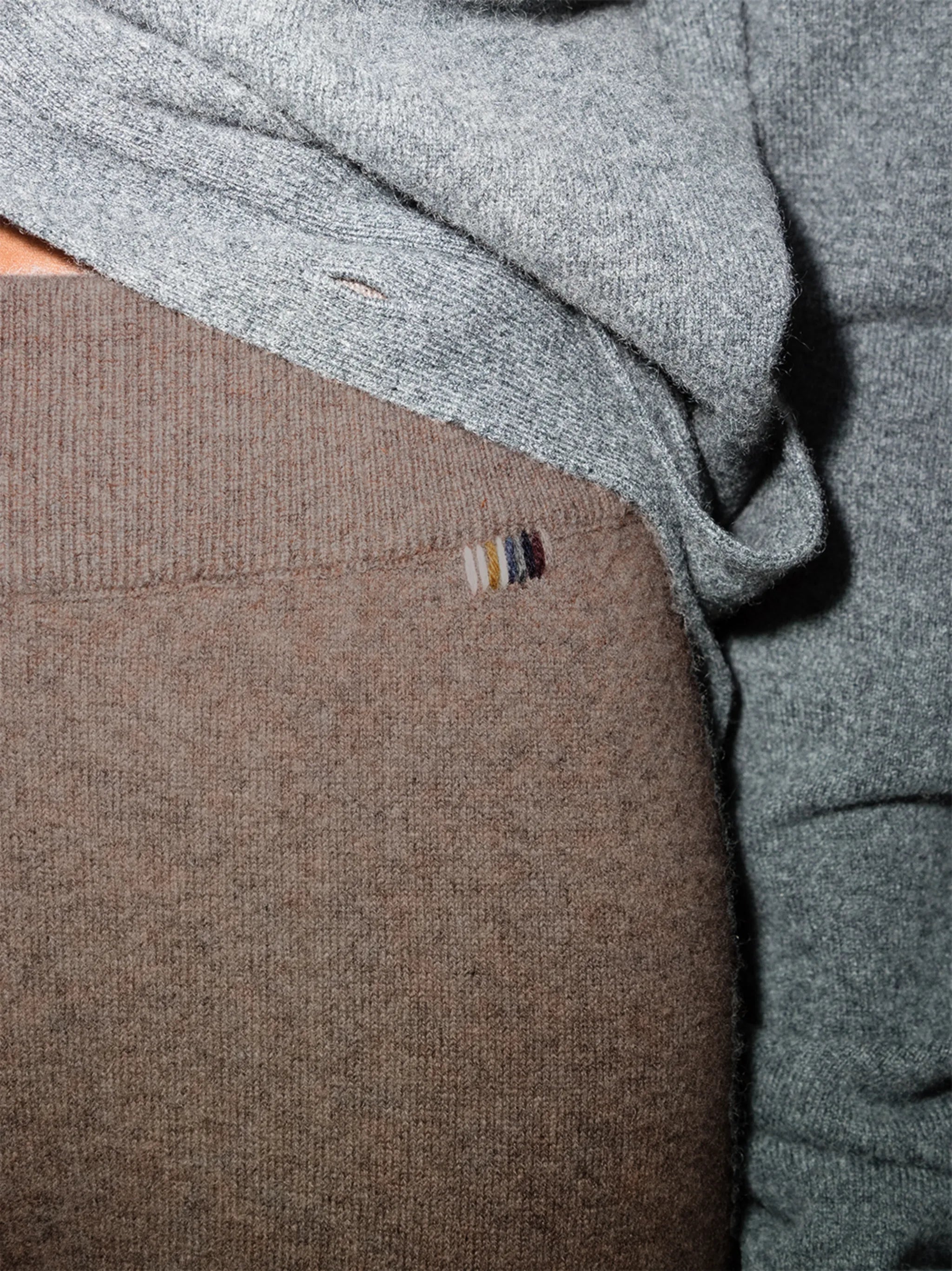 wide-leg knitted trousers