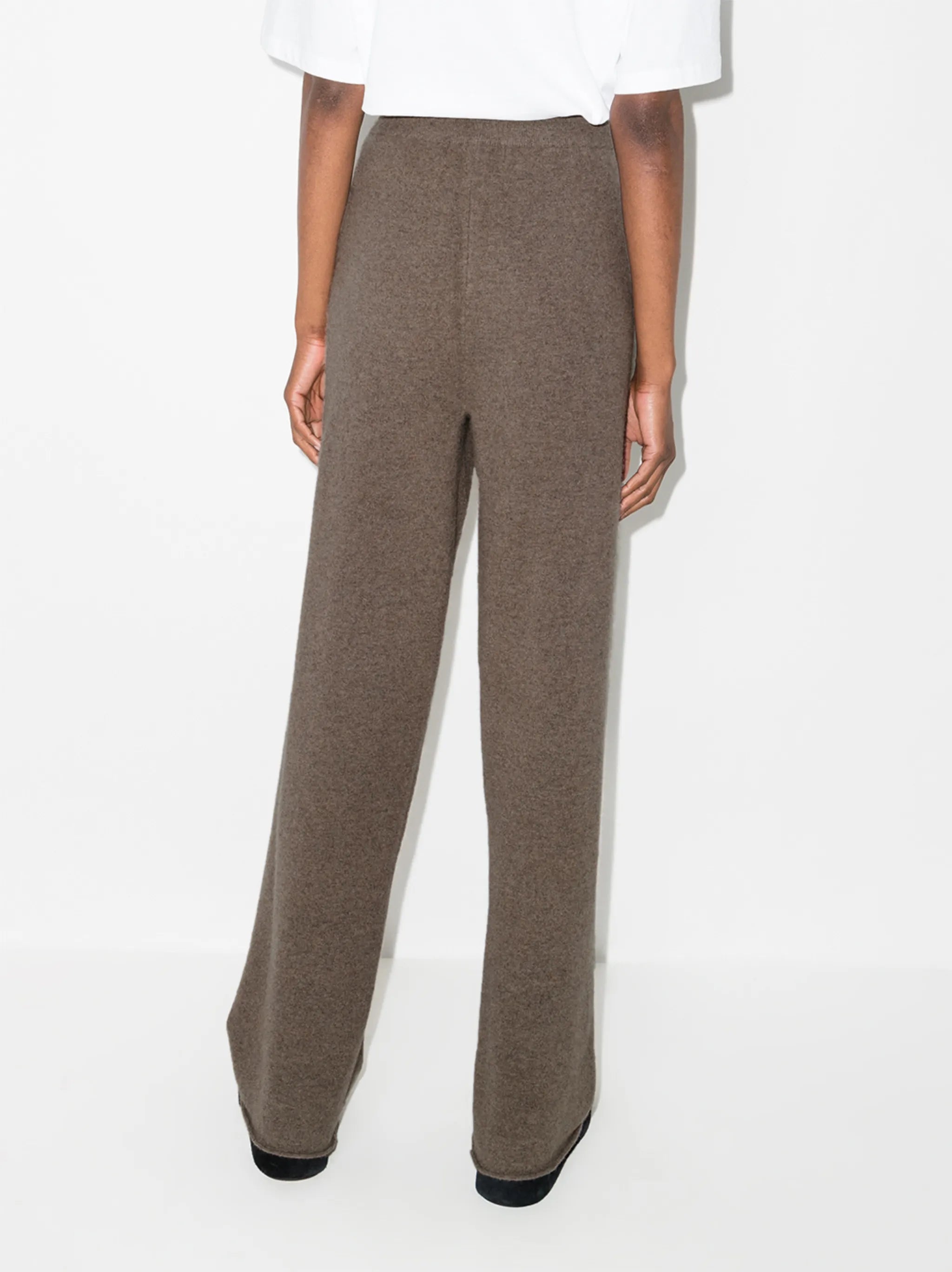 wide-leg knitted trousers