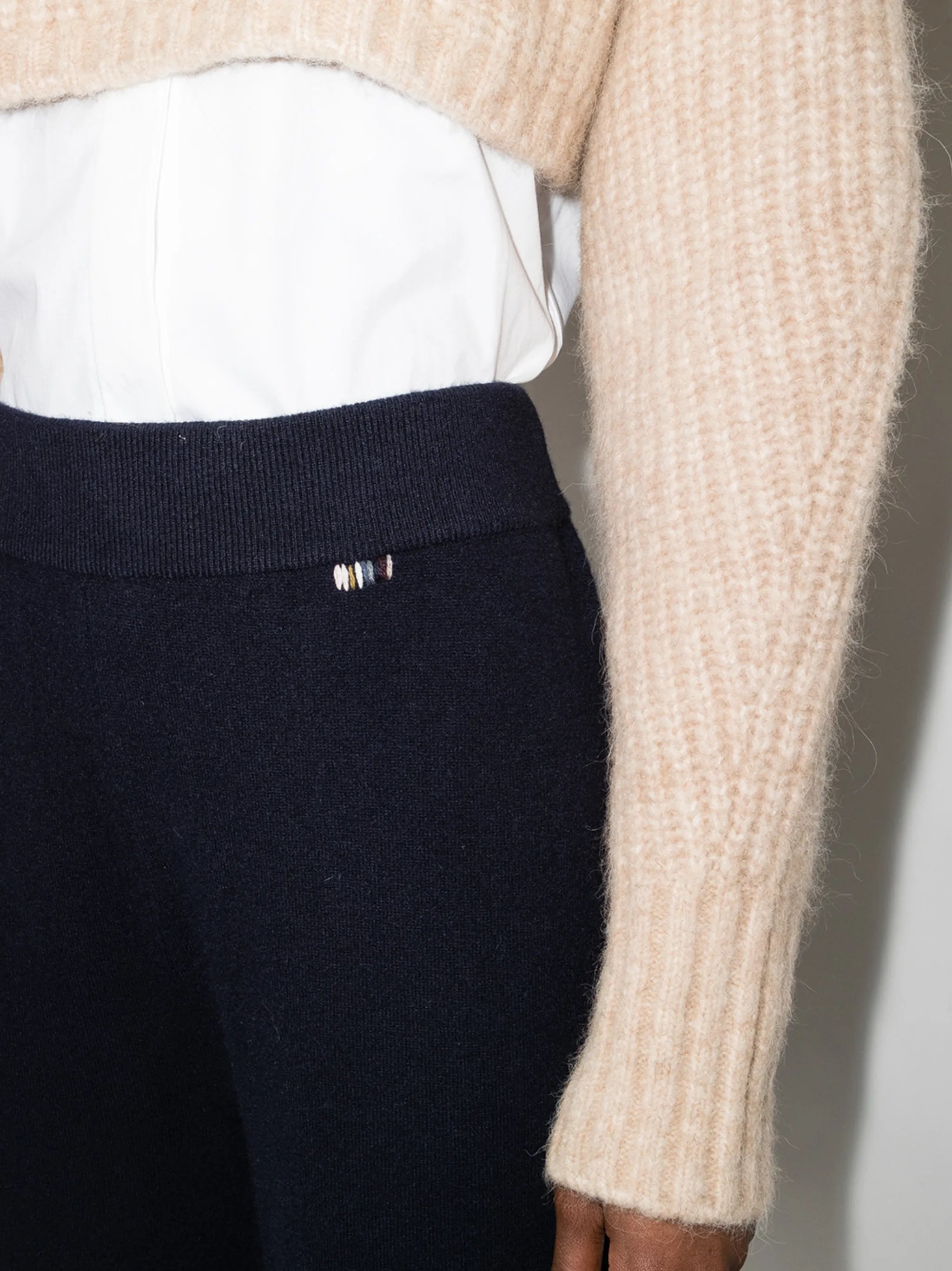 wide-leg knitted trousers