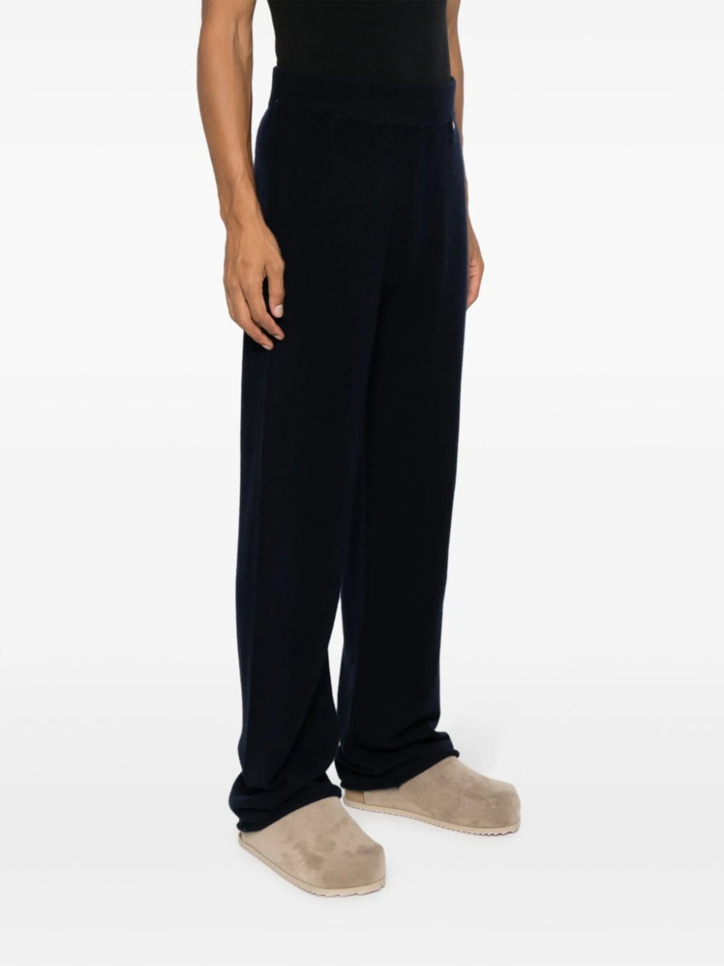 wide-leg knitted trousers
