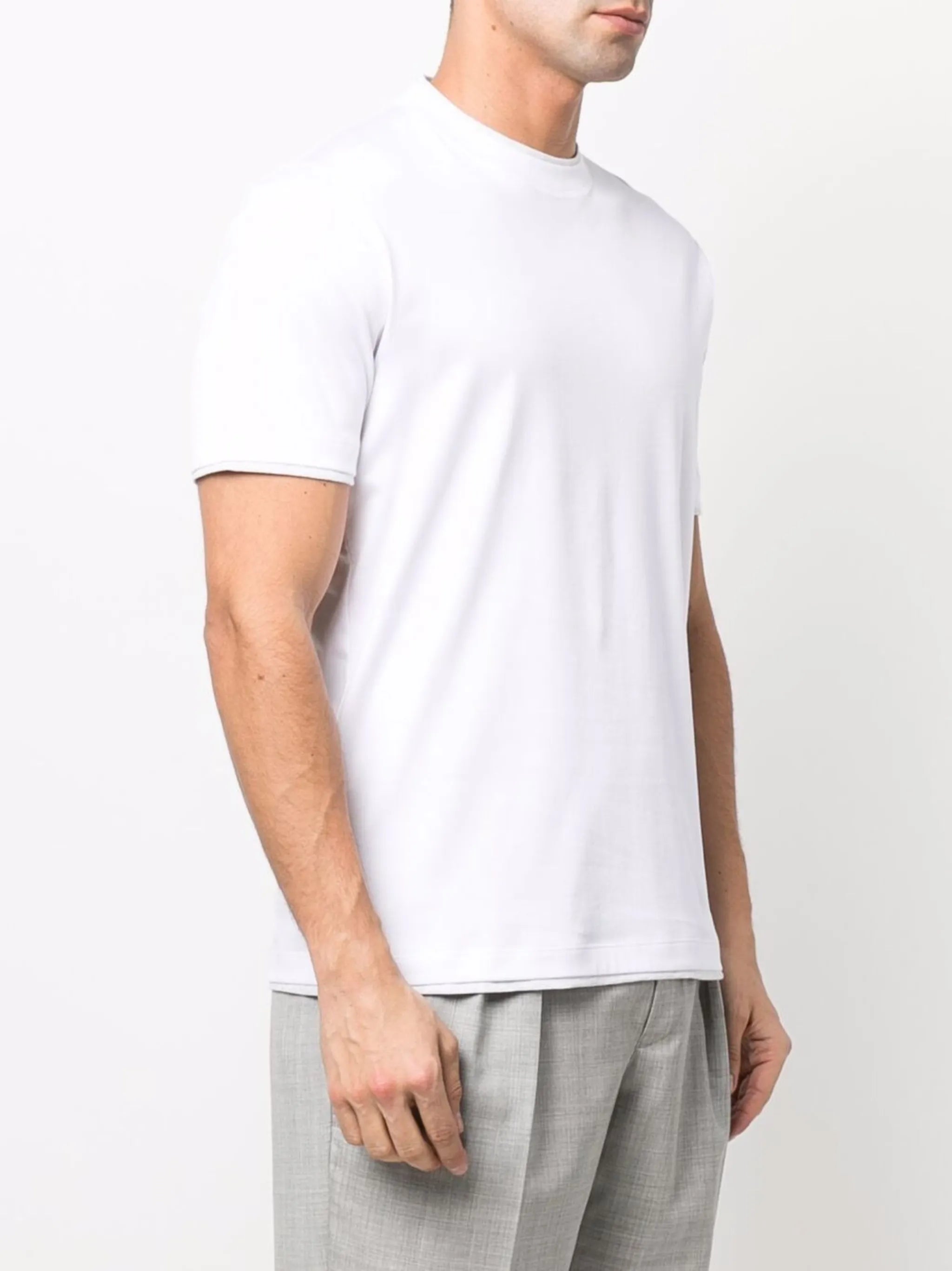 layered-trim cotton T-Shirt