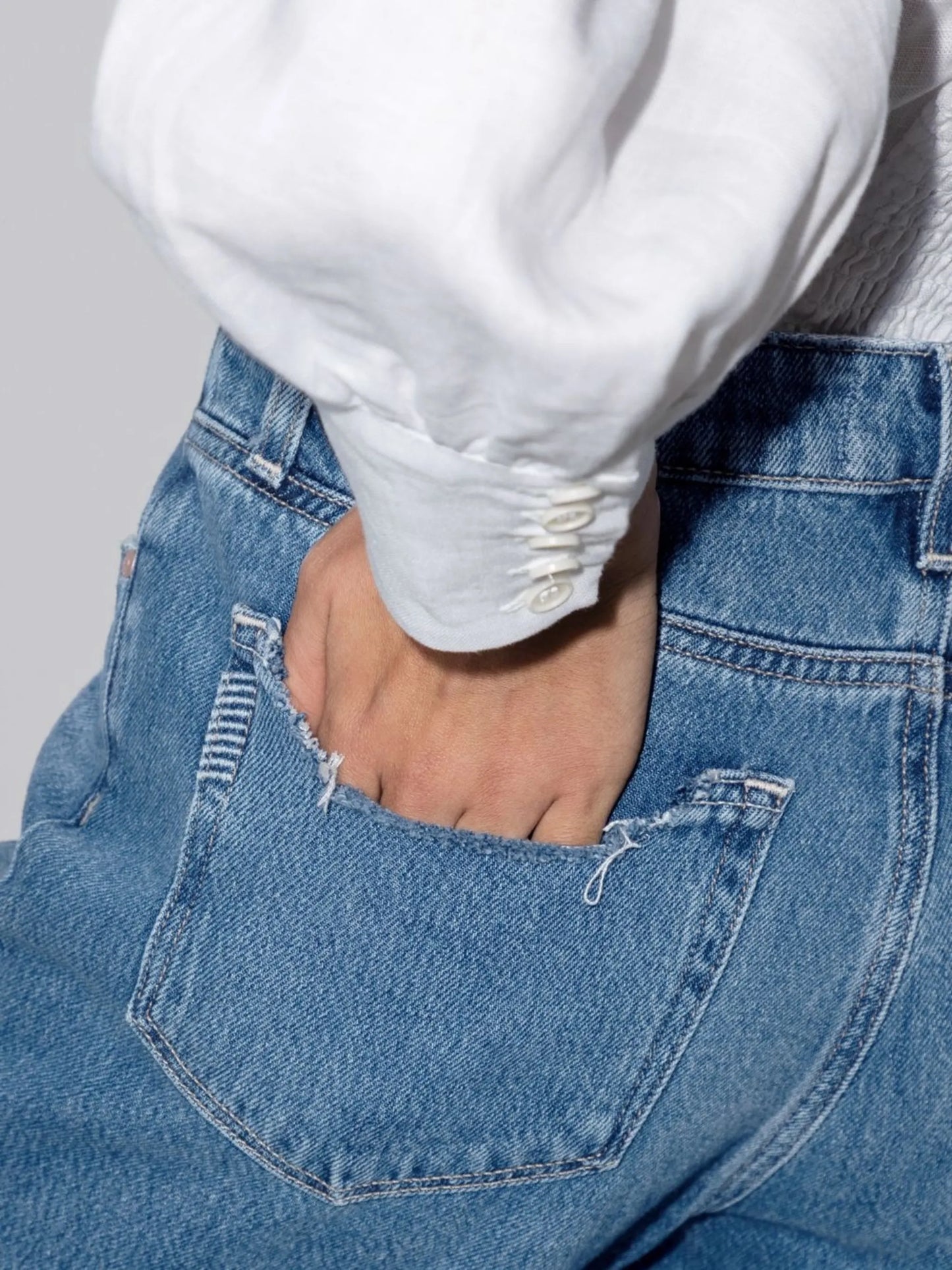 Noella distressed low-rise straight-leg jeans