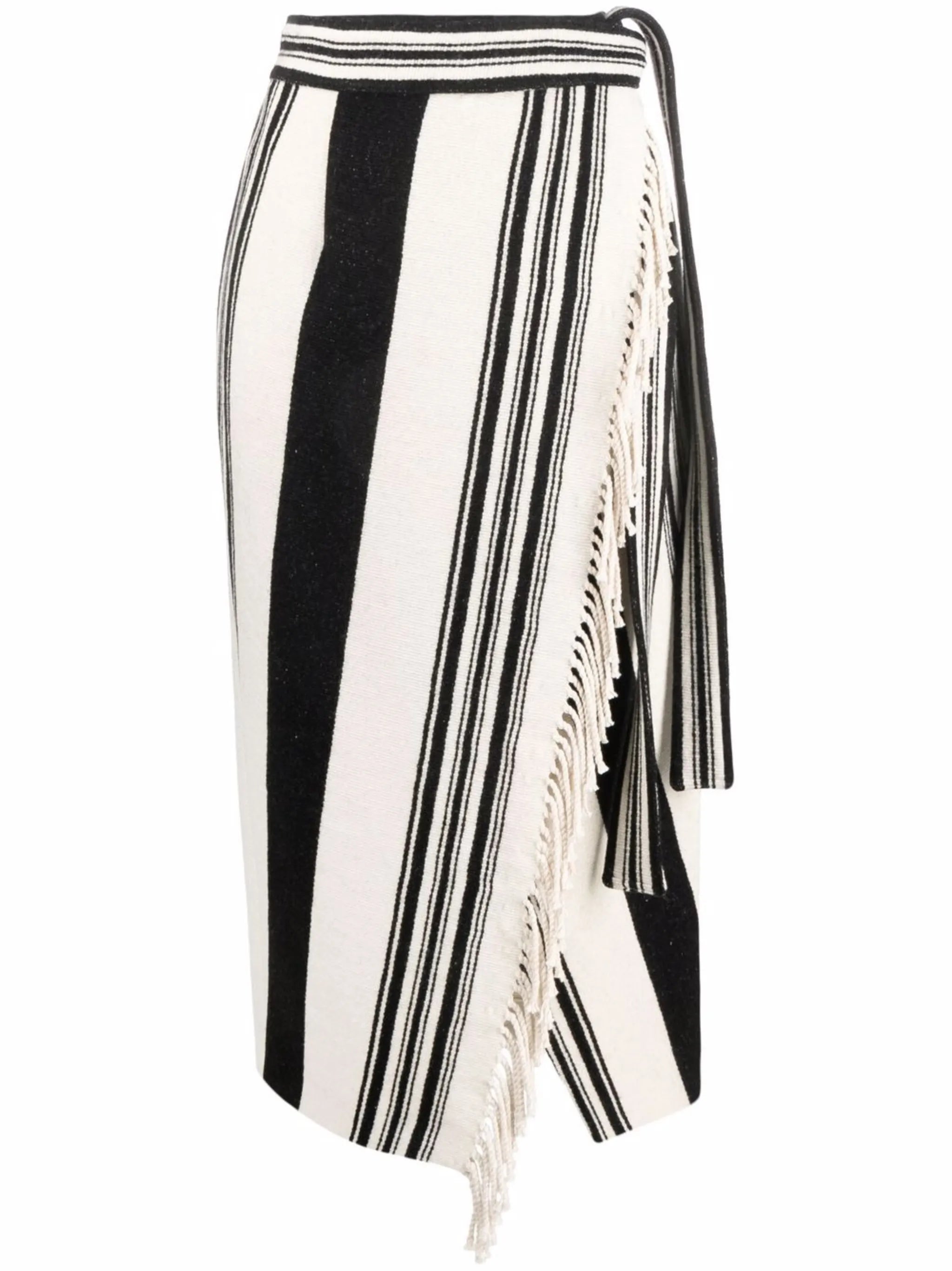 striped wrap skirt