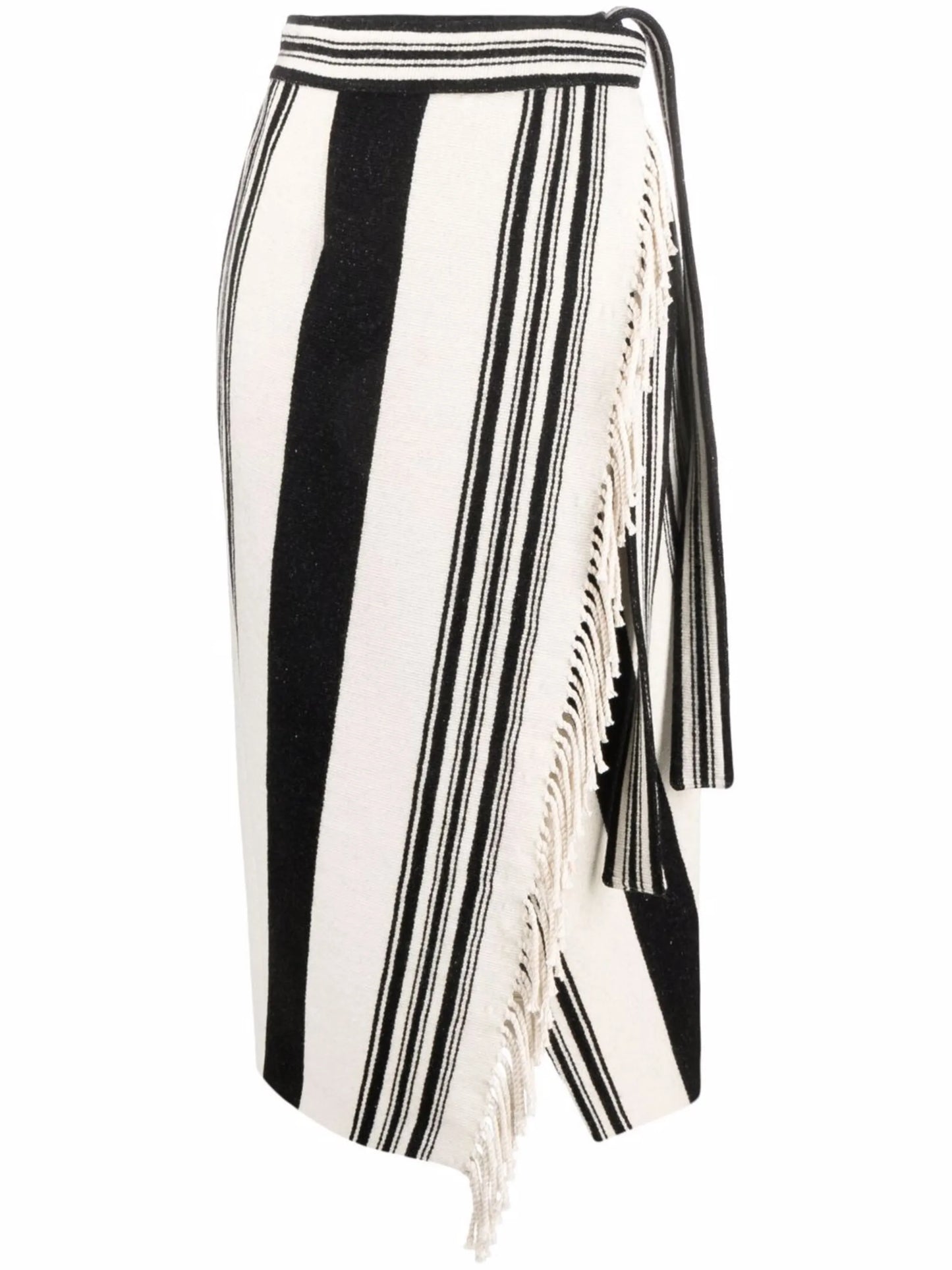 striped wrap skirt