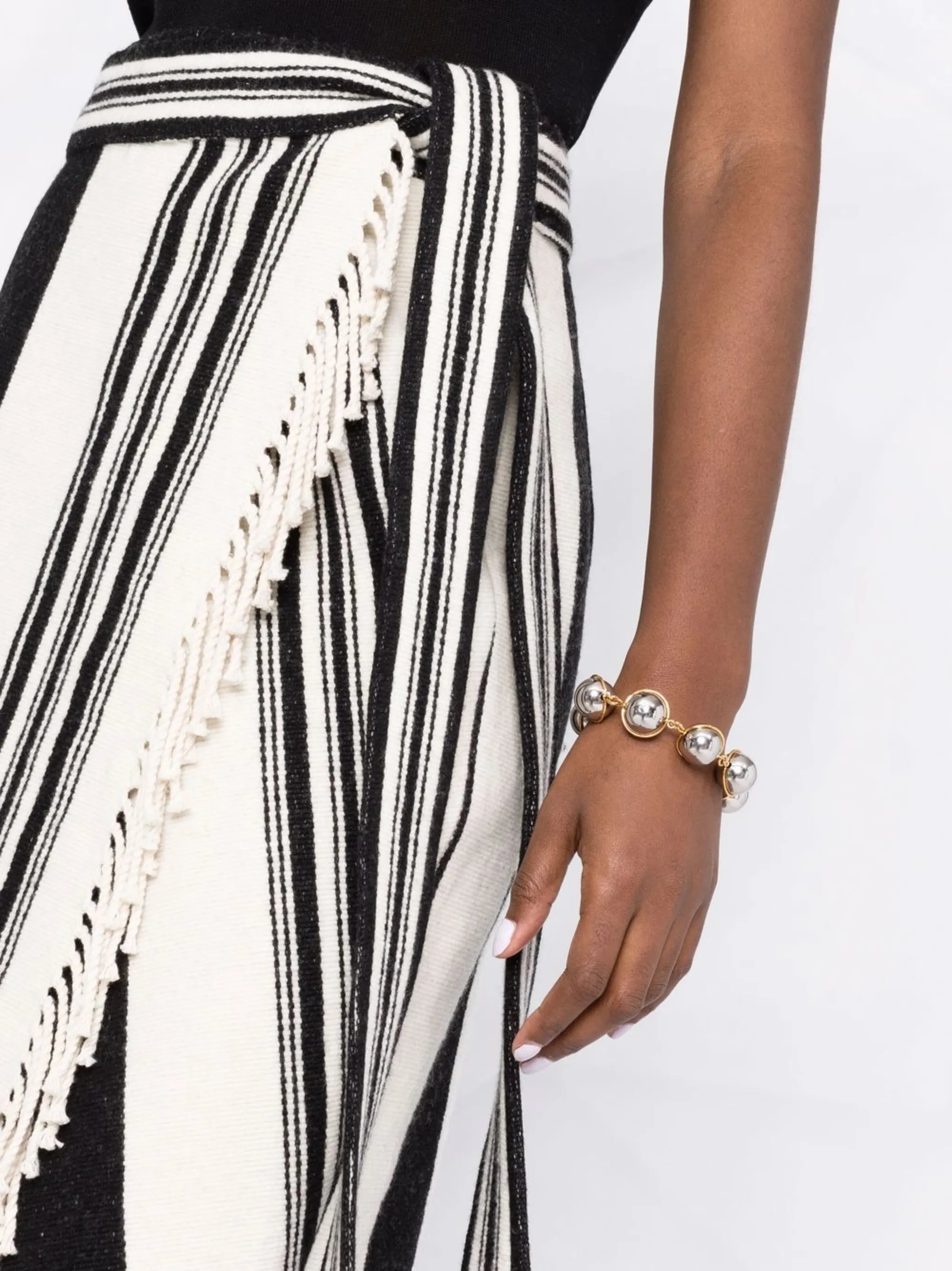 striped wrap skirt