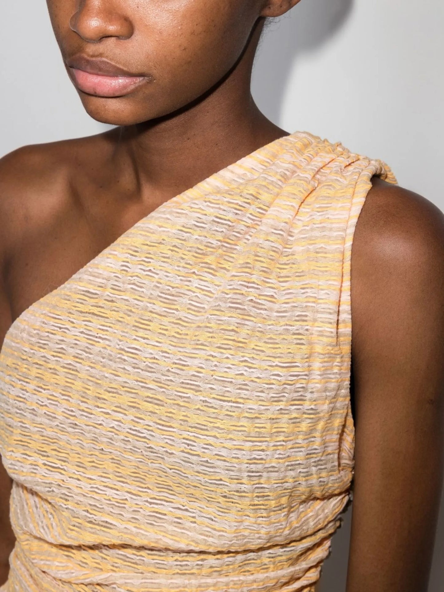 striped asymmetric vest top