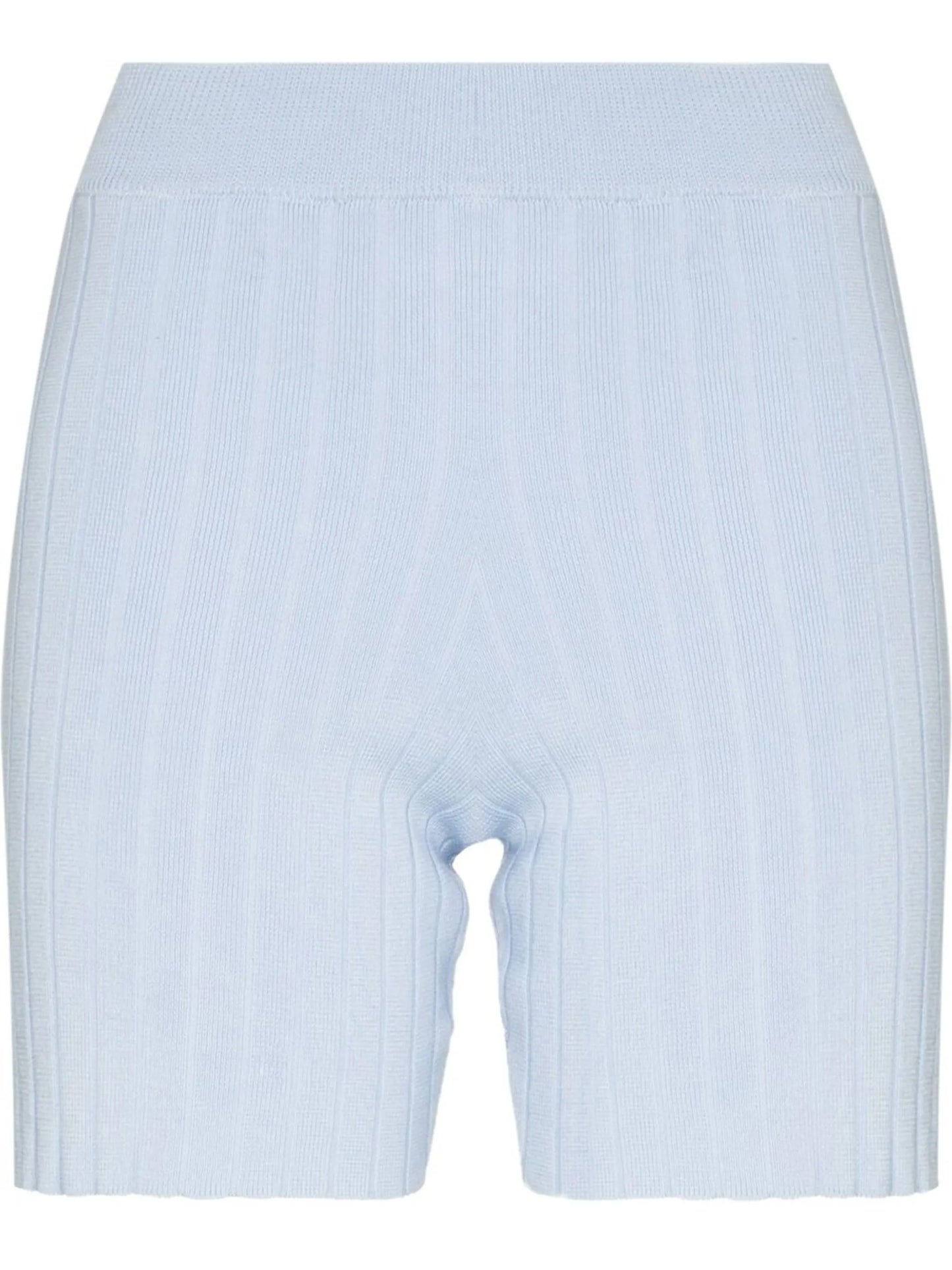 ribbed-knit fitted shorts