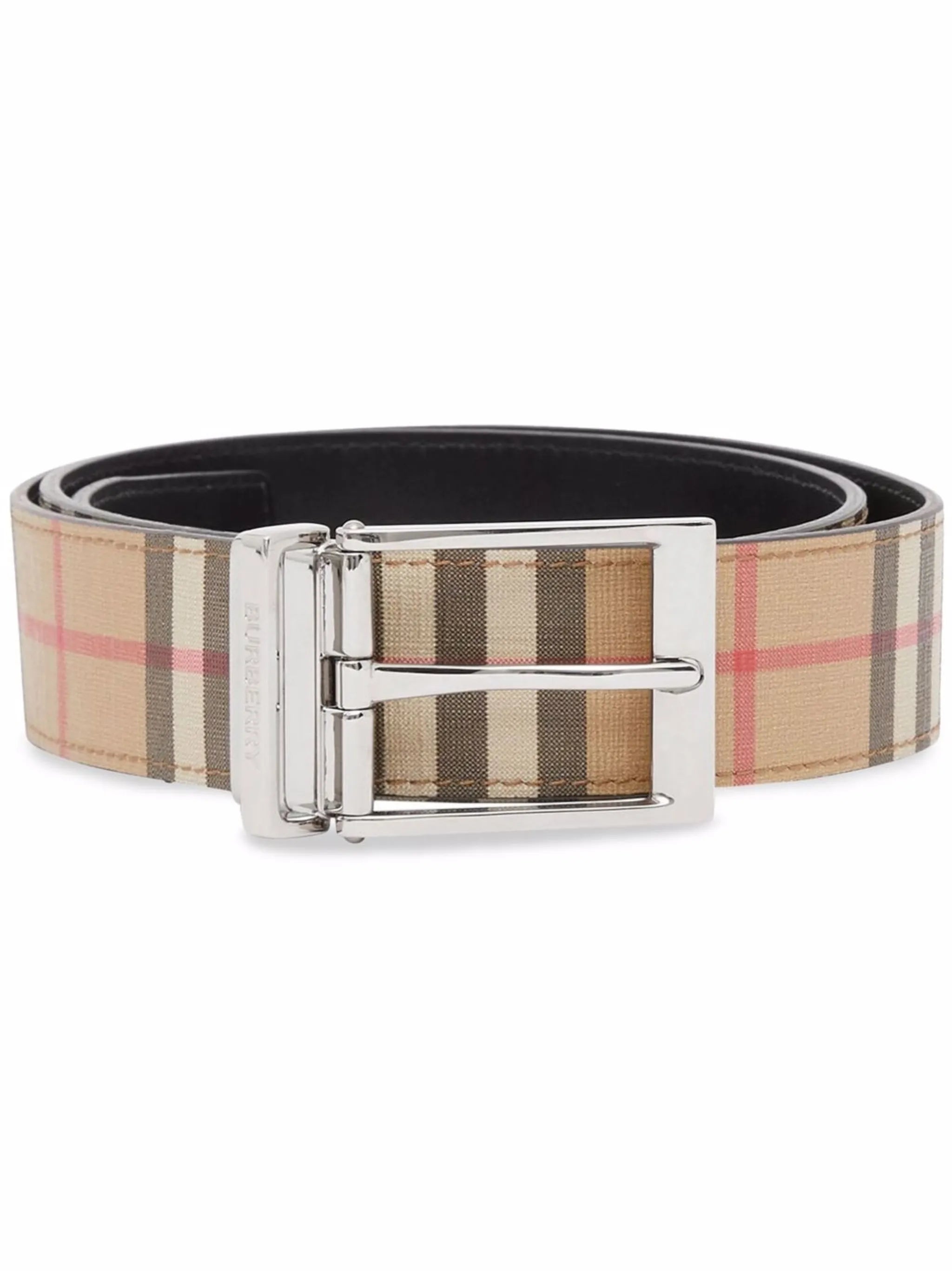 Vintage-Check reversible belt
