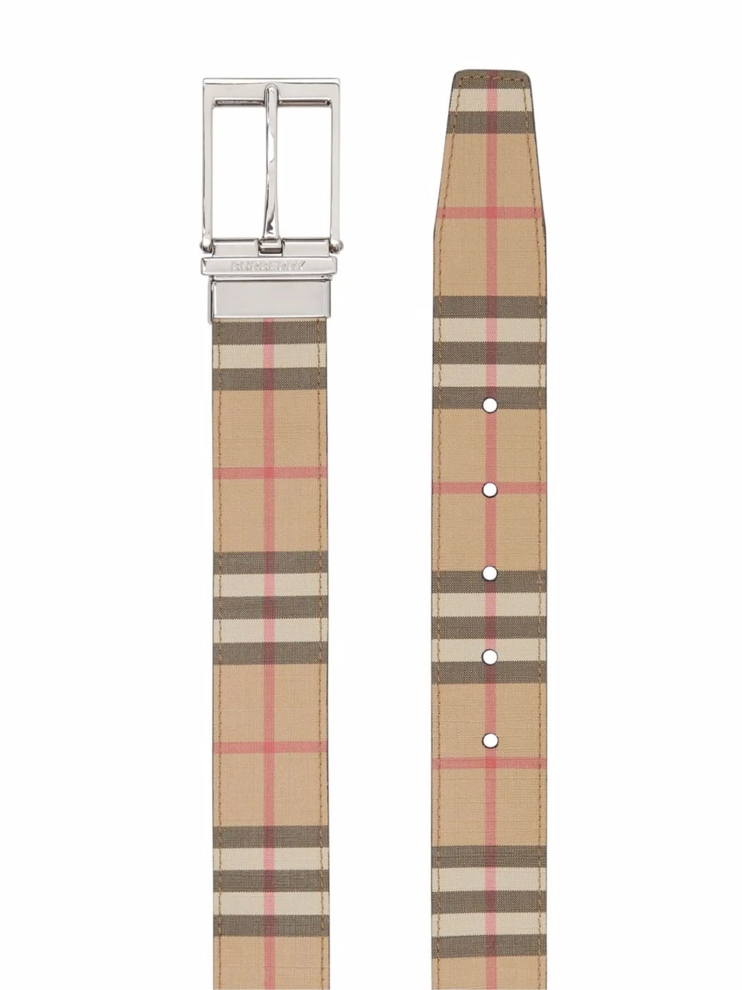 Vintage-Check reversible belt