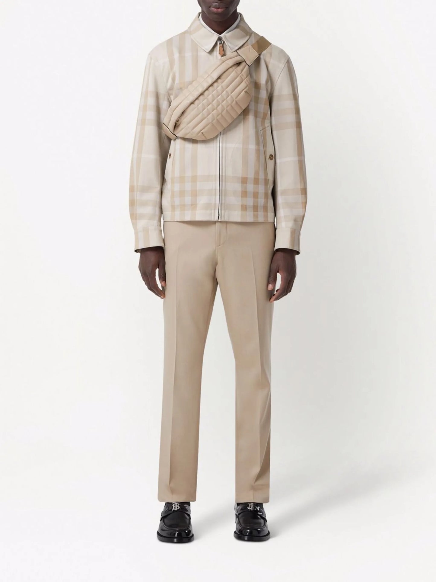 reversible checked Harrington jacket