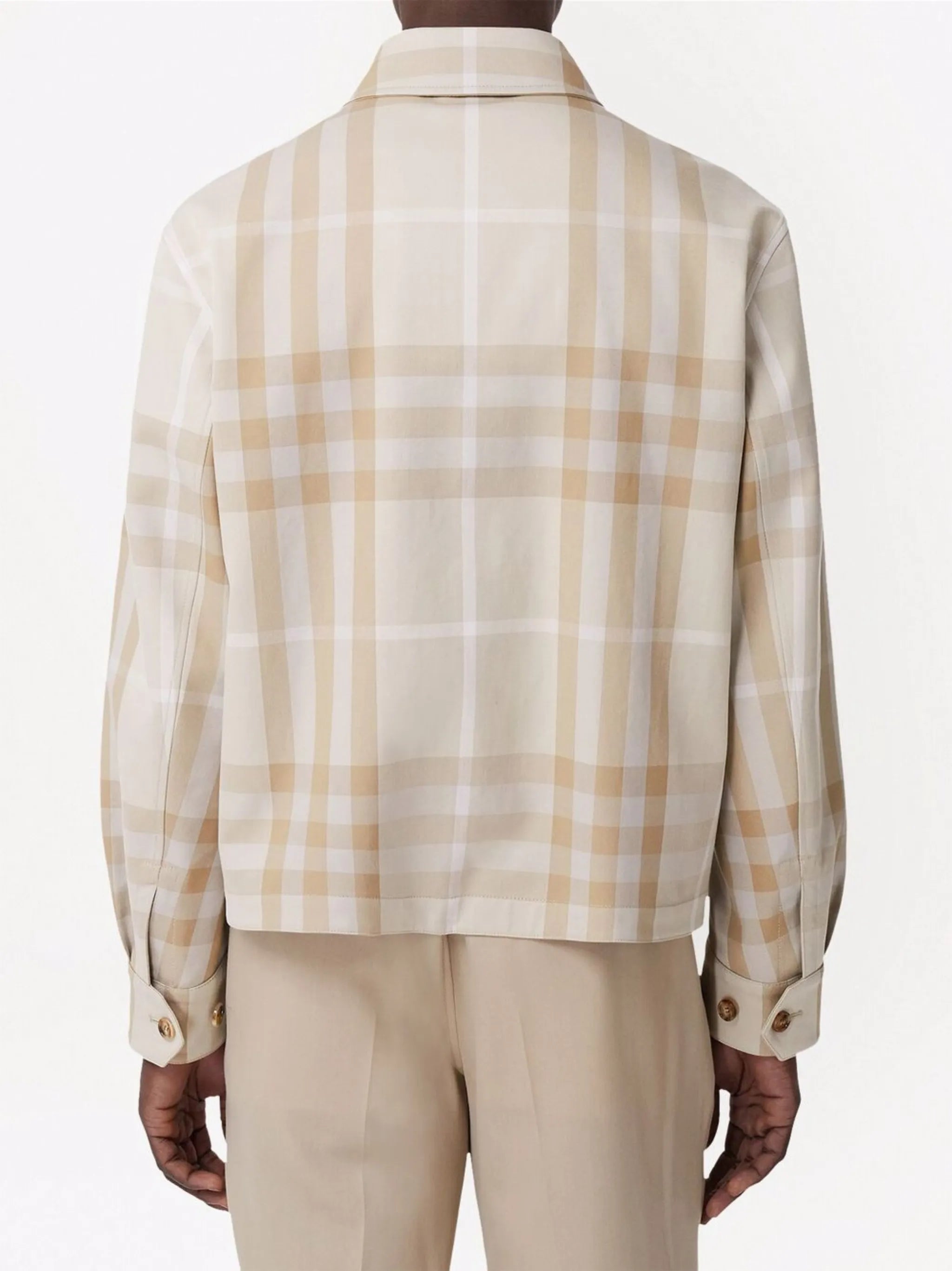 reversible checked Harrington jacket