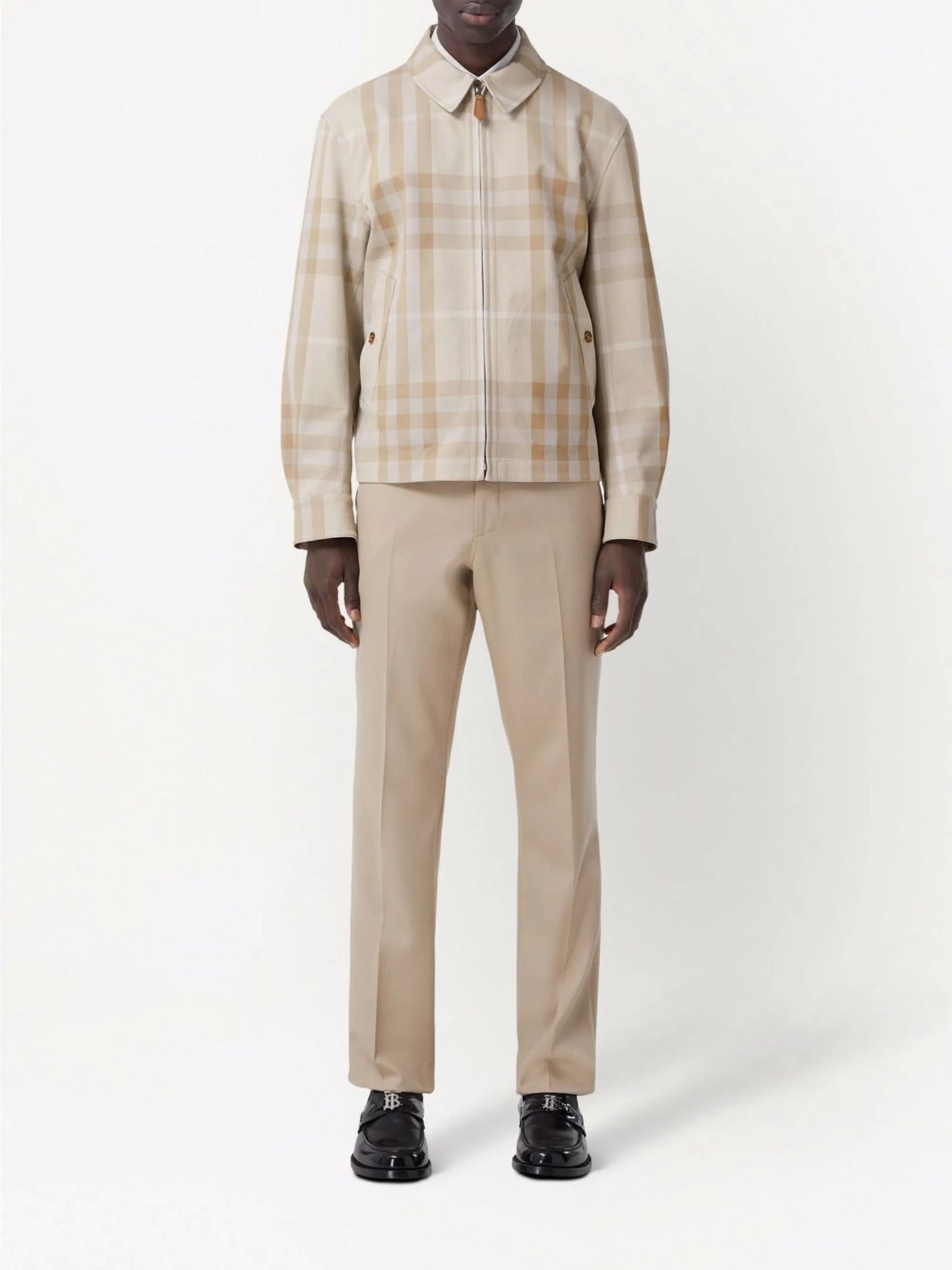 reversible checked Harrington jacket