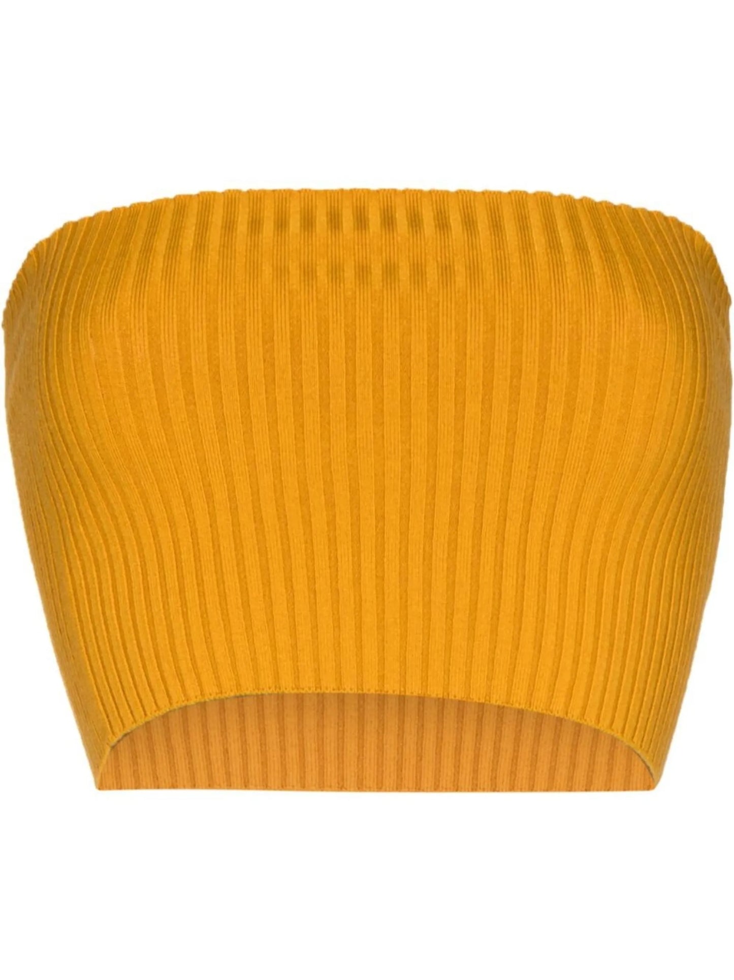 ribbed-knit bandeau top