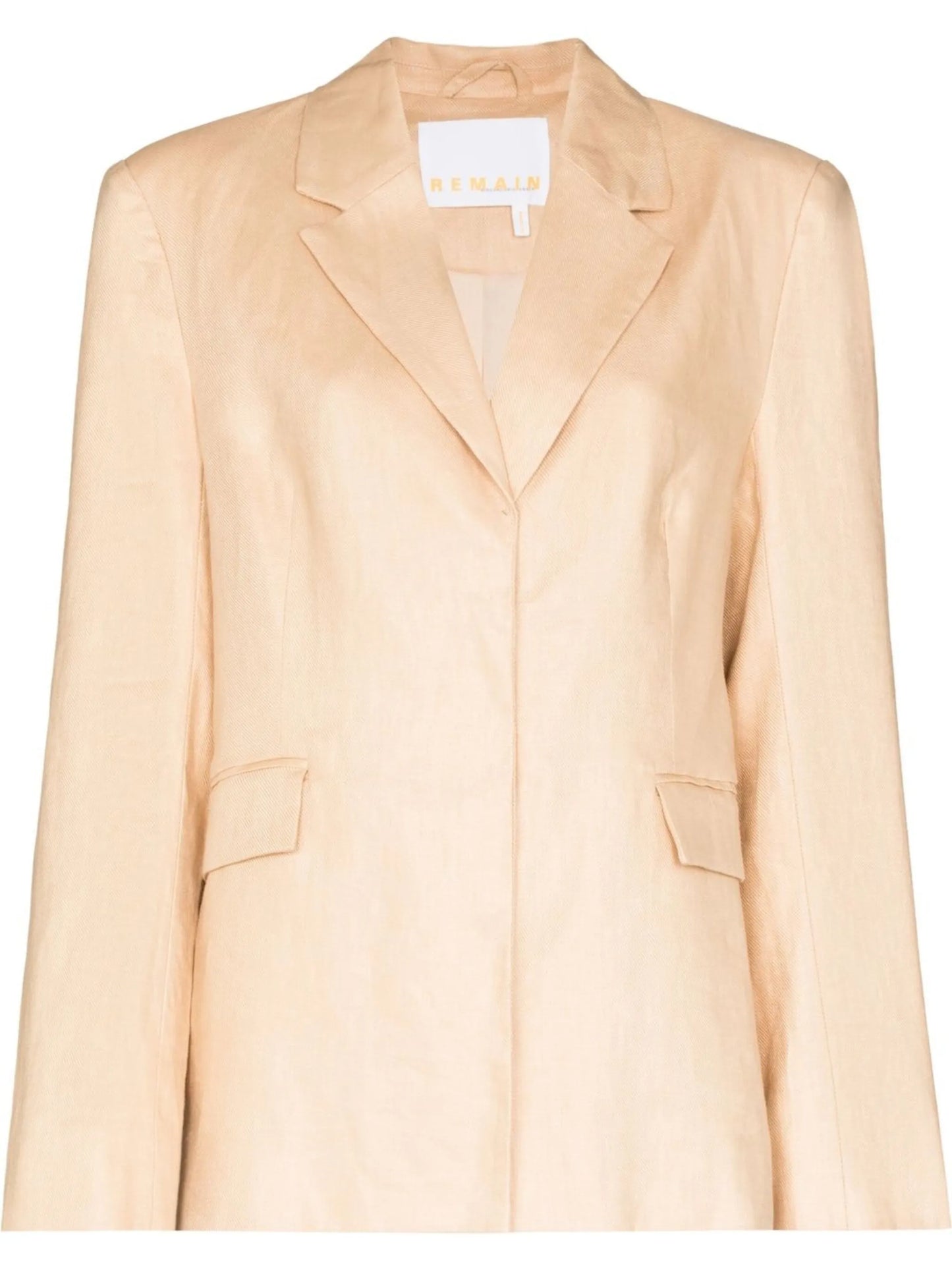 single-breasted linen blazer