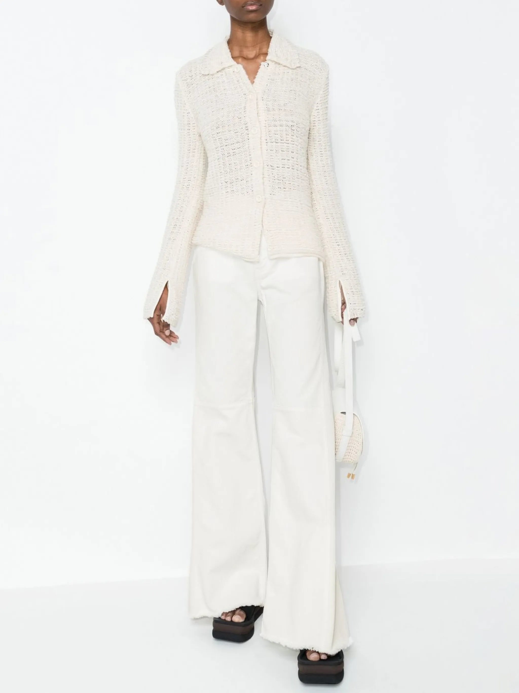 high-rise flared jeans