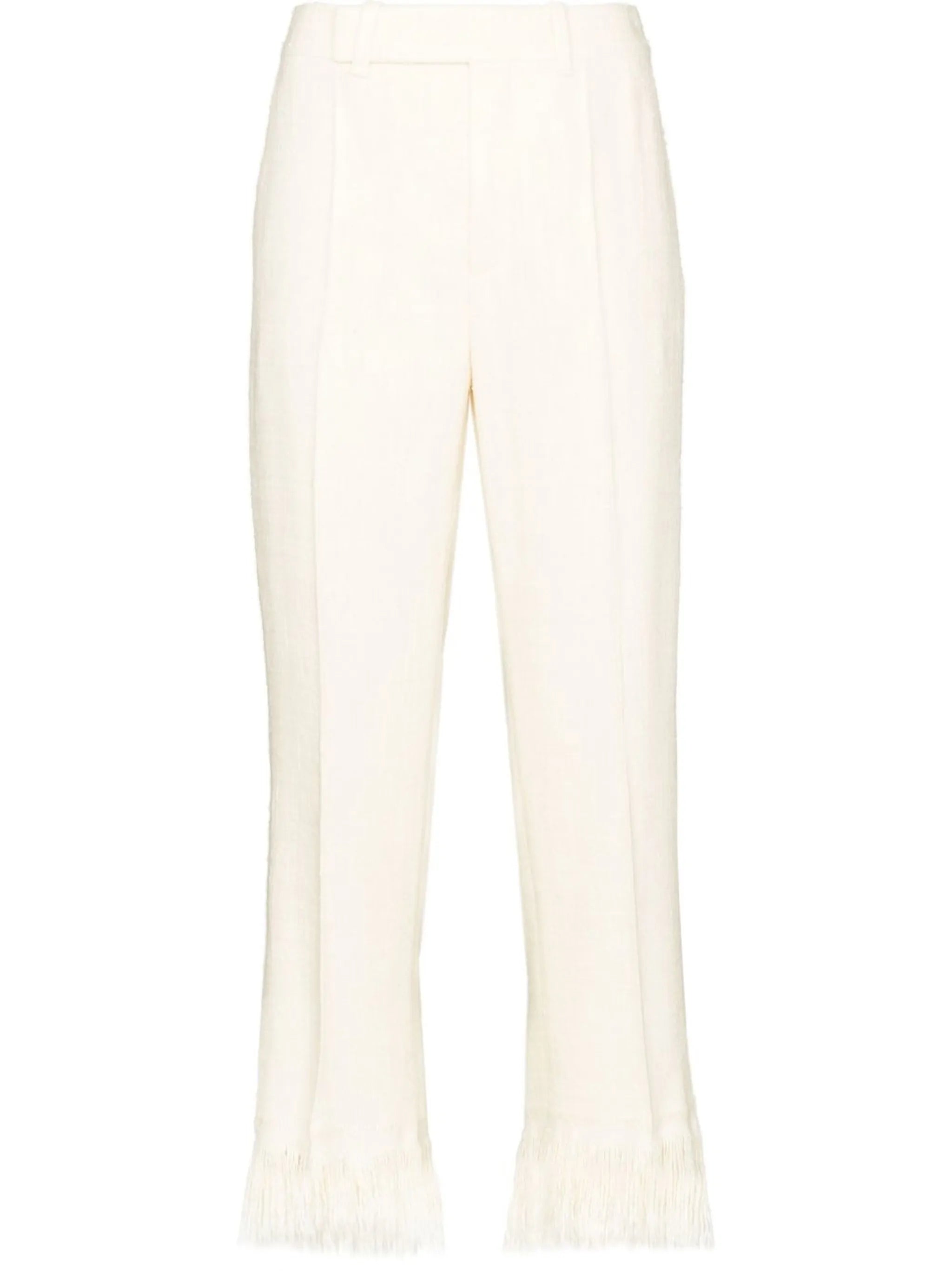 fringe detailing tailored trousers